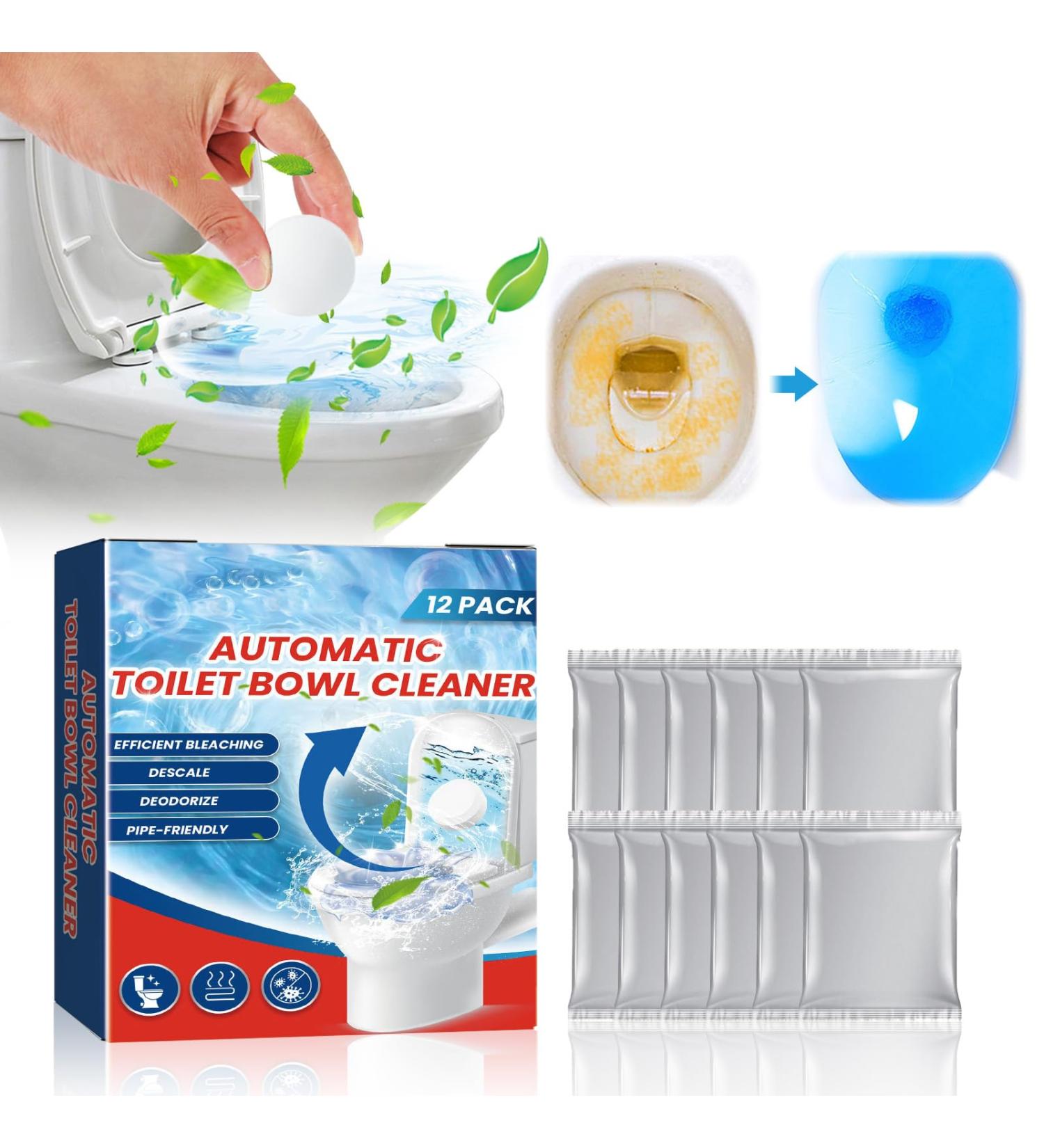 Toilet Bowl Cleaner 12PCS Toilet Cleaning Tablets Toilet Cleaner Tabs Toilet Cleaner Active Tablets Limescale Remover Toilet Deep Clean without Scrubbing Remover Deposits and Bad Odours - Buy Online on GoSupps.com