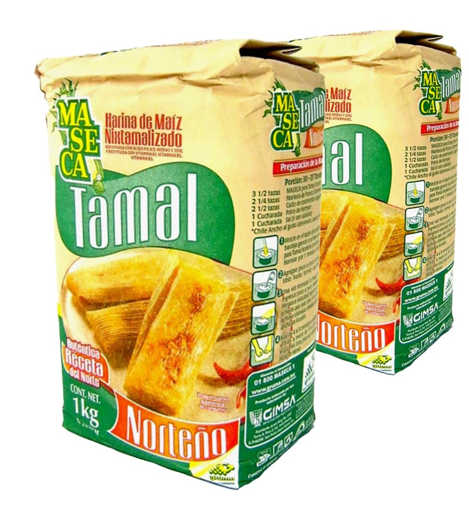 Maseca for Tamales 1kg (Pack 2) / Authentic Mexican Corn Flour For Tamales Gluten Free Cornflour - Buy Online on GoSupps.com