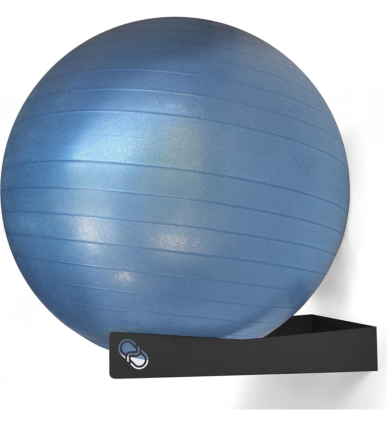 Meollo Wall Bracket for Pilates Ball - 100% Carbon Steel - Black - 2 Units | Fitness Yoga Balance Physiotherapy & Pregnancy - Buy Online on GoSupps.com
