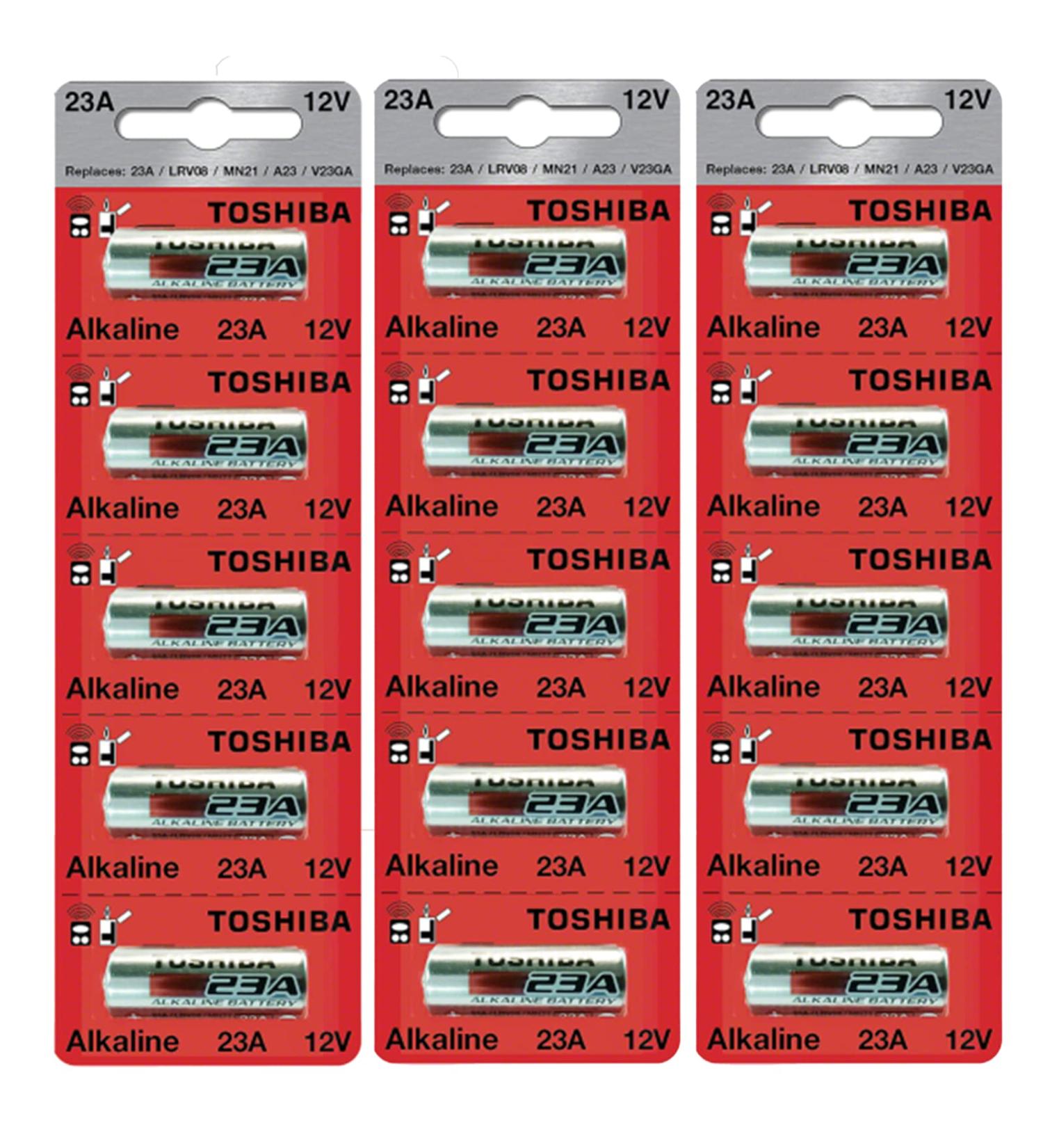 Buy TOSHIBA Alkaline 23A GP23AE MN21 23GA 12 Volt Battery - 15 Pack | Best International Shipping - Buy Online on GoSupps.com