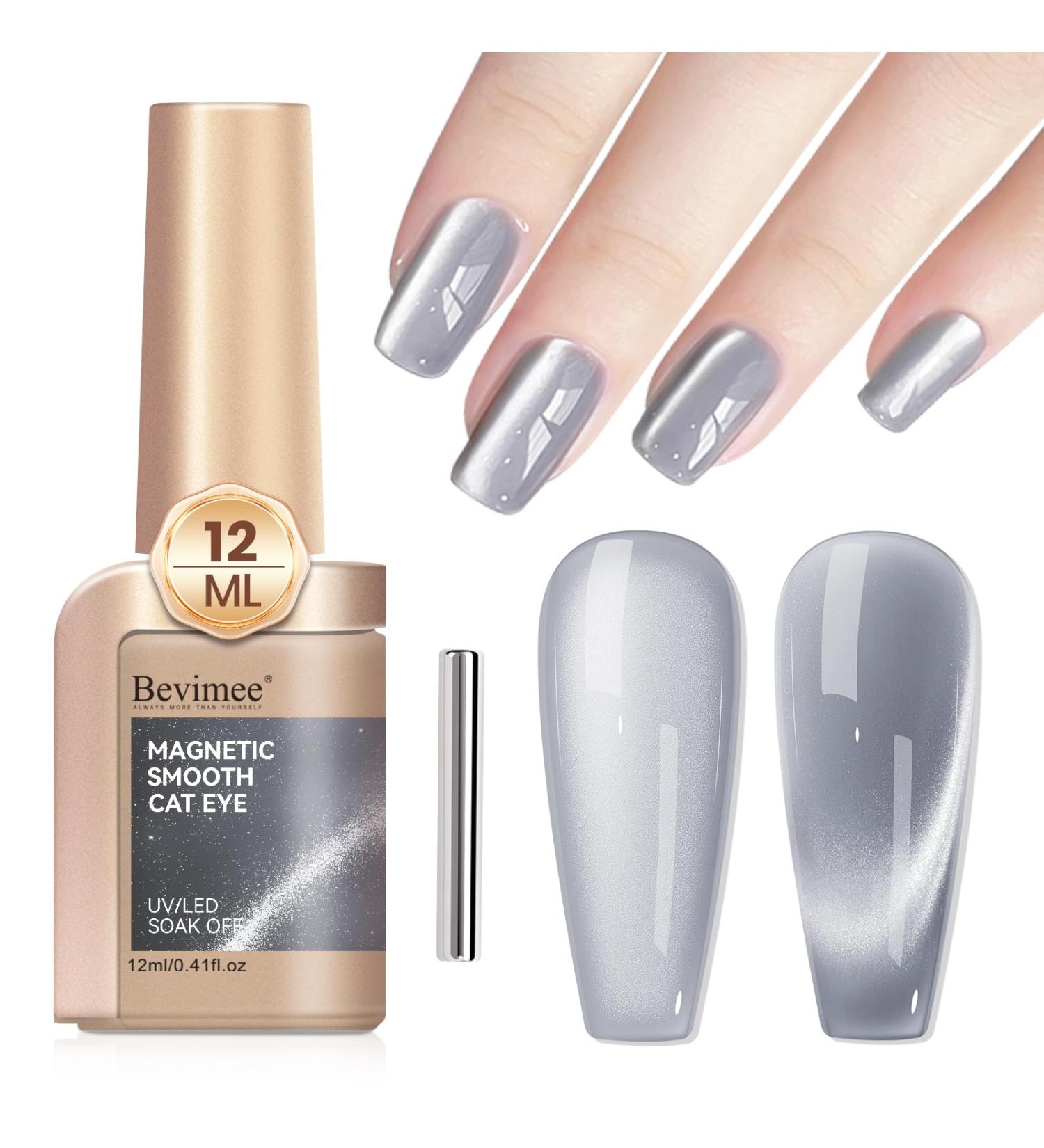 Cat Eye Gel Nail Polish Moonlight 12ML - Magnetic Silver Glitter Holographic UV Gel for DIY Nail Art & Manicure - Buy Online on GoSupps.com