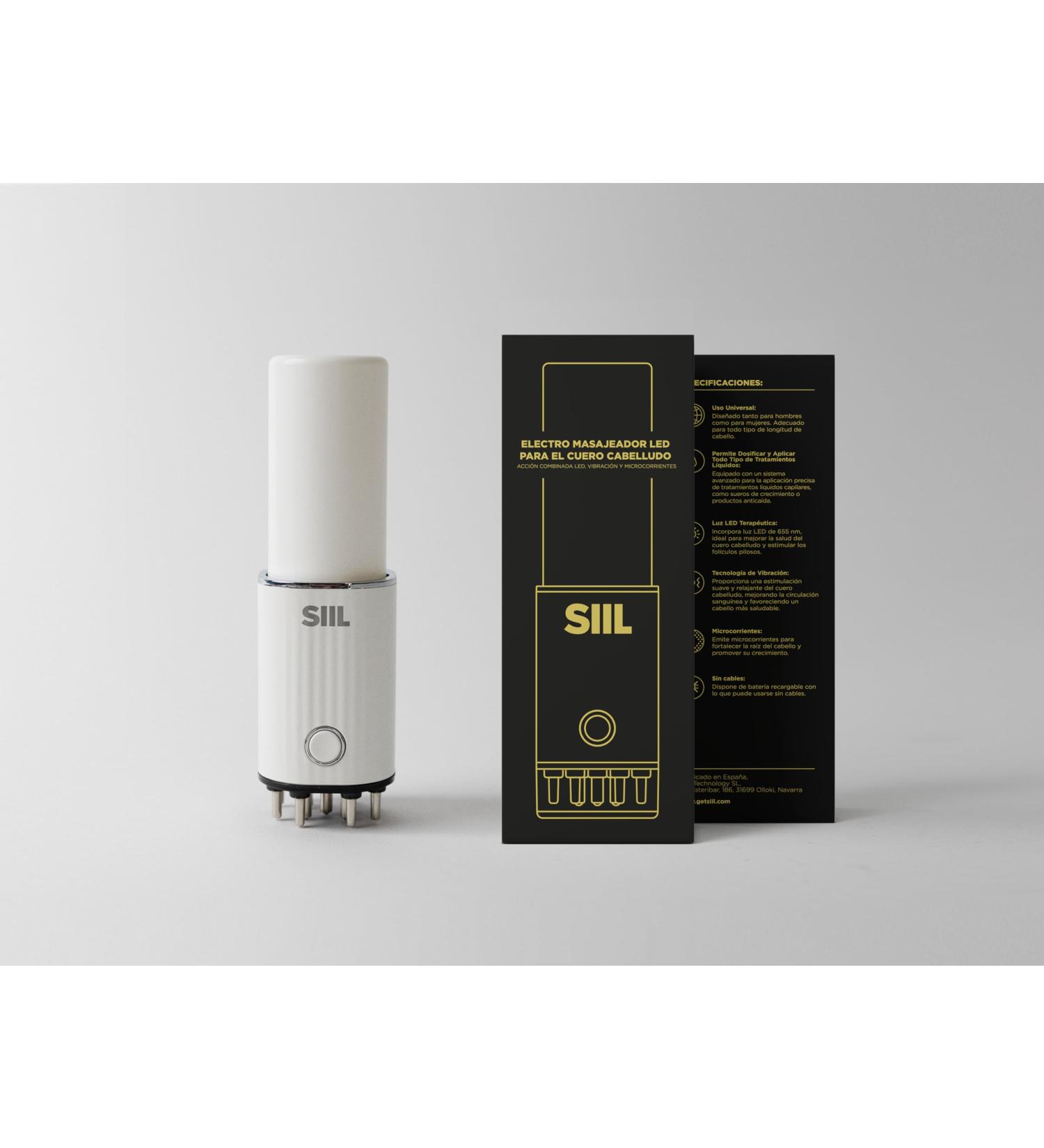 Siil Rechargeable LED Massage Brush - Stimulate Hair Growth & Improve Scalp Circulation | Combat Hair Loss - Buy Online on GoSupps.com