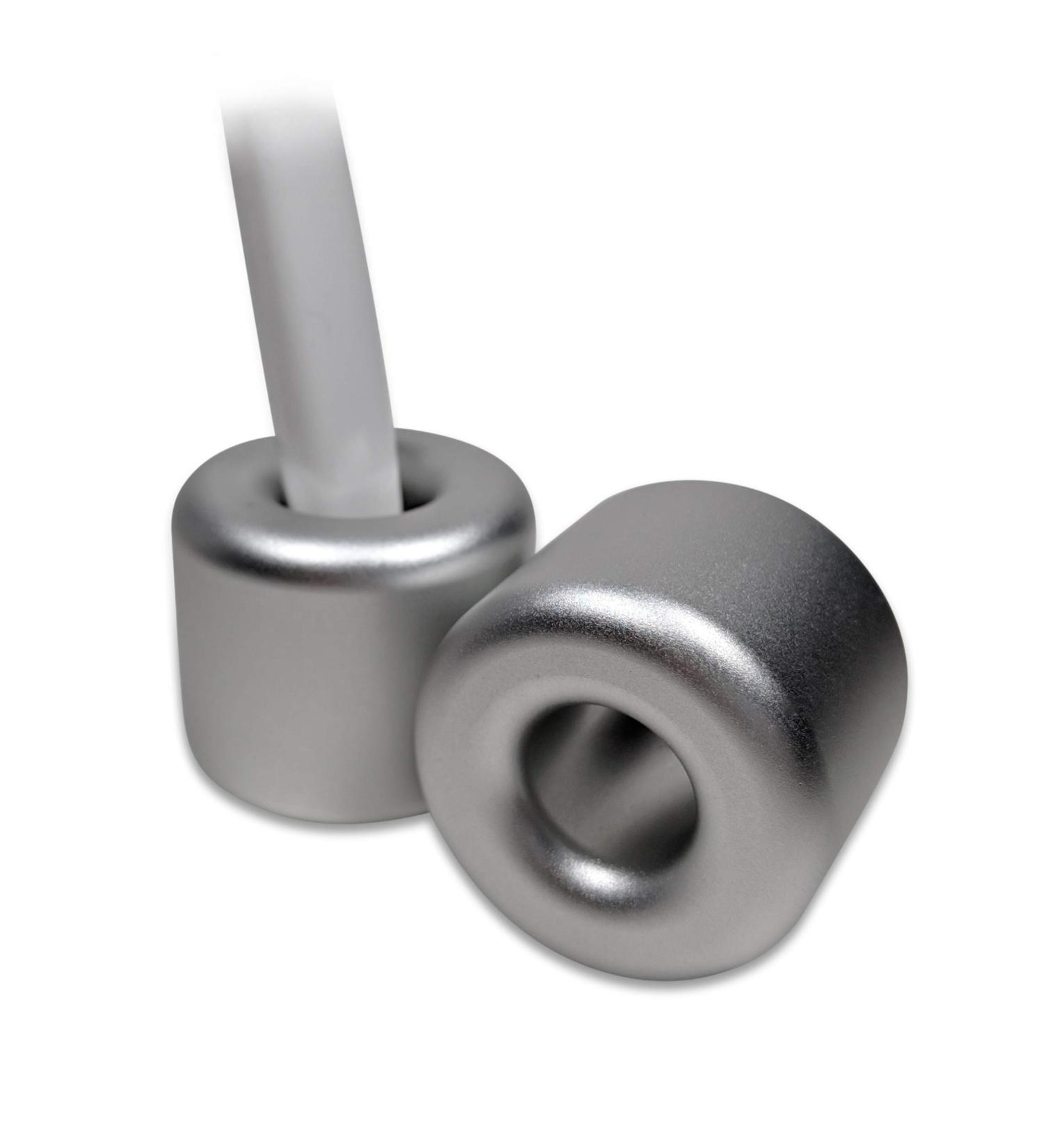 Set of 2 Mudai Aluminium Toothbrush Holder Stands - Satin Silver Finish - Buy Online on GoSupps.com