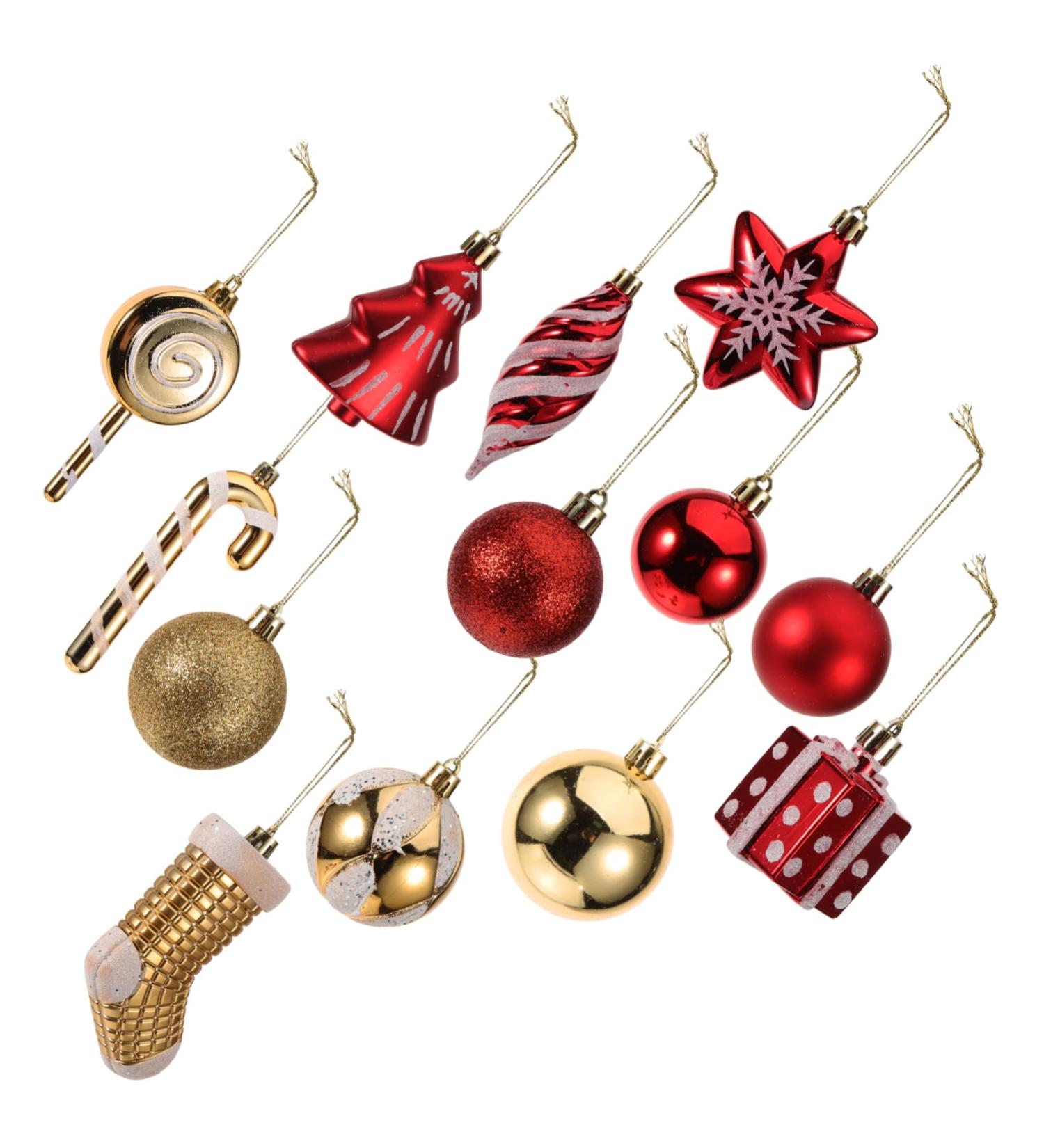 Alipis 72 Pcs Christmas Balls Decor Christmas Tree Bauble Xmas Christmas Tree Ornament Accessories Box Red 6.00X6.00X6.00CM - Buy Online on GoSupps.com