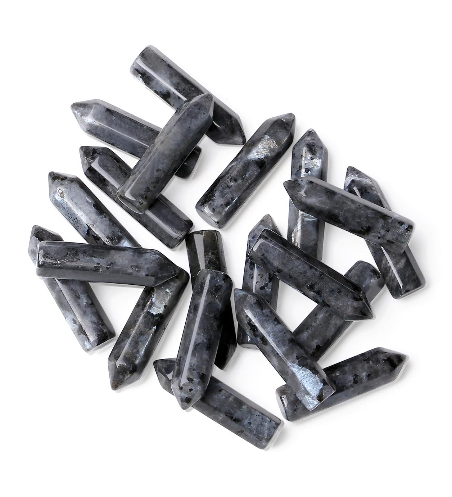 MAIBAOTA Black Labradorite Healing Crystals Gifts Wands Hexagonal Pointed Gemstones Set Bulk for Women Beginner Chakra Stones Nature Reiki Spiritual Energy Balancing Protection Crystal 10pcs - Buy Online on GoSupps.com