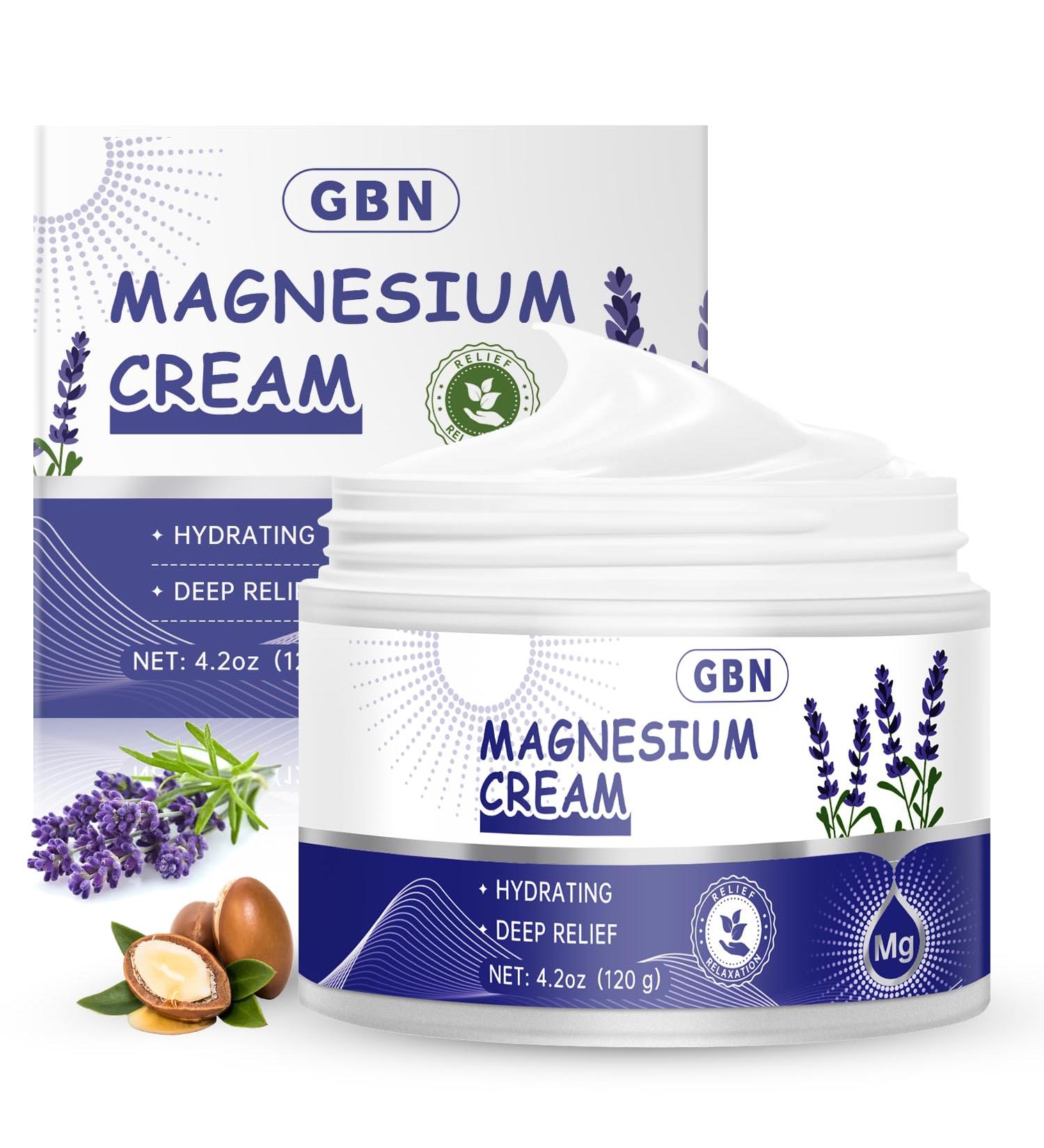 GBN Magnesium Cream - Hydrating Magnesium Lotion for Sleep - Natural Relaxation & Muscle Tension Nighttime Butter for Feet Leg Cramps Safe for Kids (Lavender) 4.2 Ounce (Pack of 1) - Buy Online on GoSupps.com
