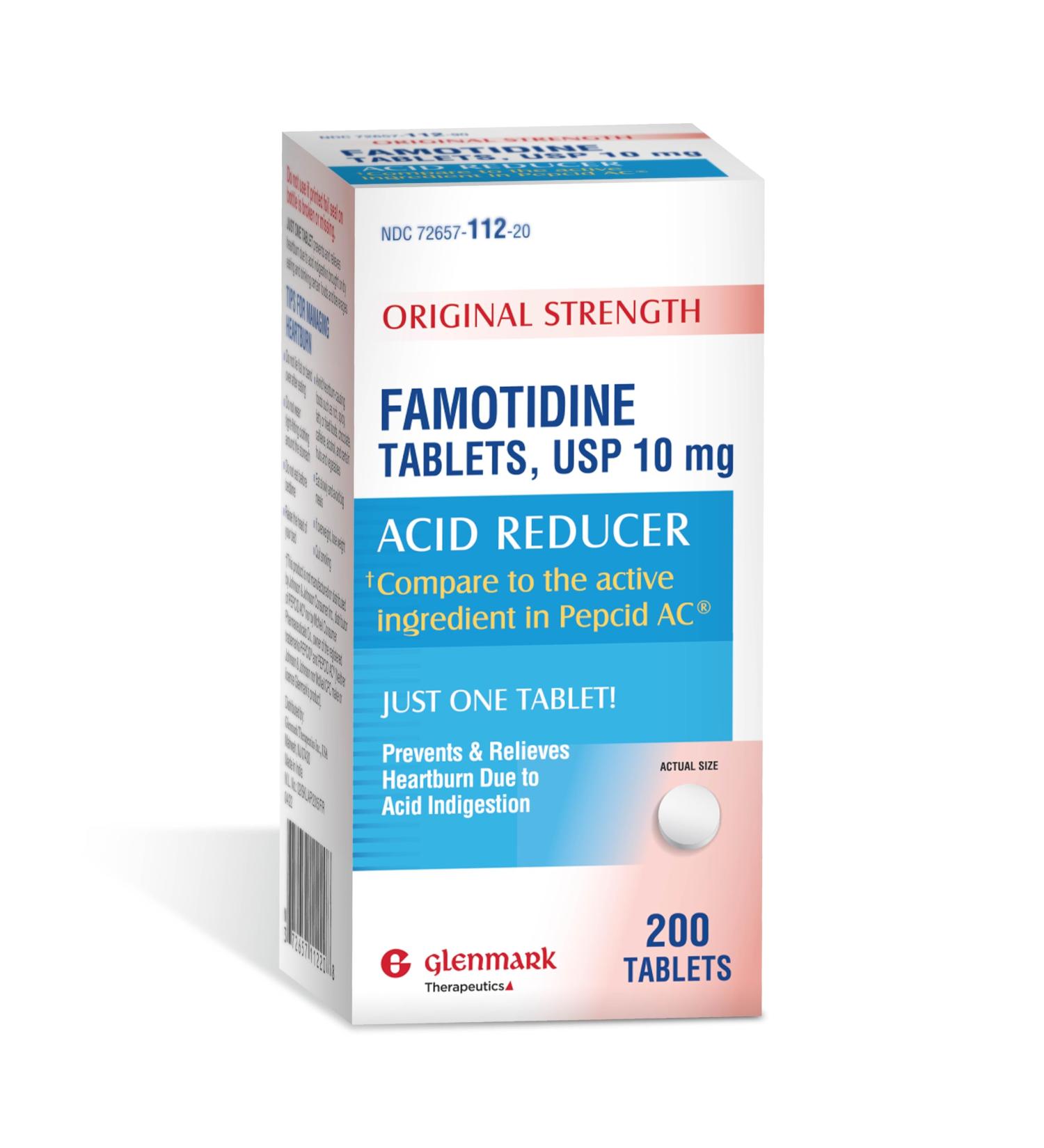 Original Strength Famotidine Tablets 10 mg - Heartburn Relief Acid Reducer - 200 Count | Fast International Shipping - Buy Online on GoSupps.com