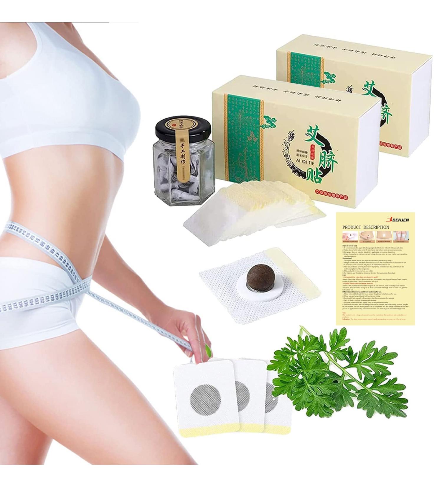 2 Boxes Mugwort Belly Patch 60Pcs Pills & Sticker Set for Moxa Hot Moxibustion - Buy Online on GoSupps.com