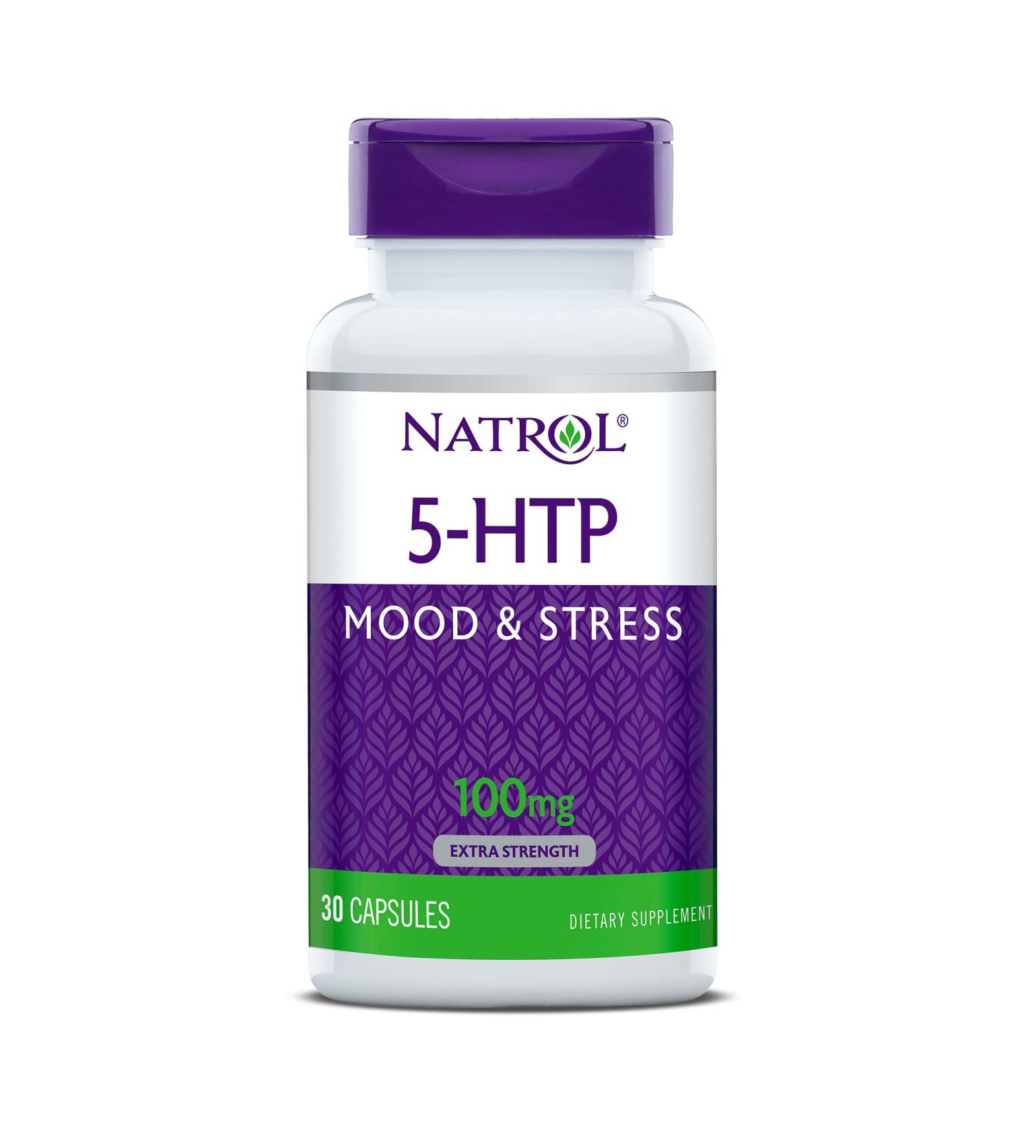 Natrol 5-HTP Time Release Capsules - Promotes Calm & Positive Mood - Drug-Free & Maximum Strength - 100mg, 30 Count - Buy Online on GoSupps.com