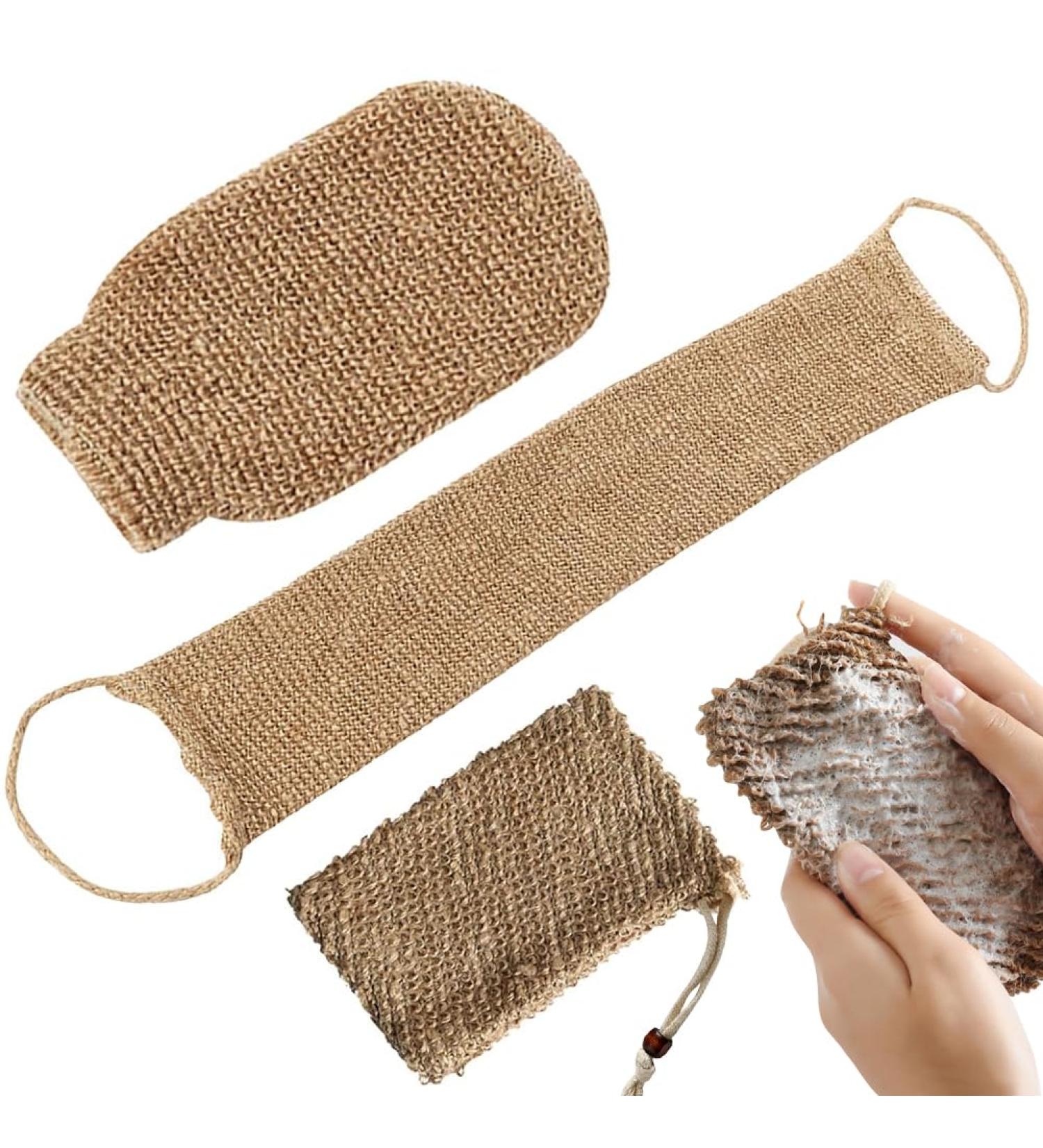 Still Peeling Glove Set - Natural Jute Sisal Exfoliating Hammam Gloves for Body Care - Buy Online on GoSupps.com