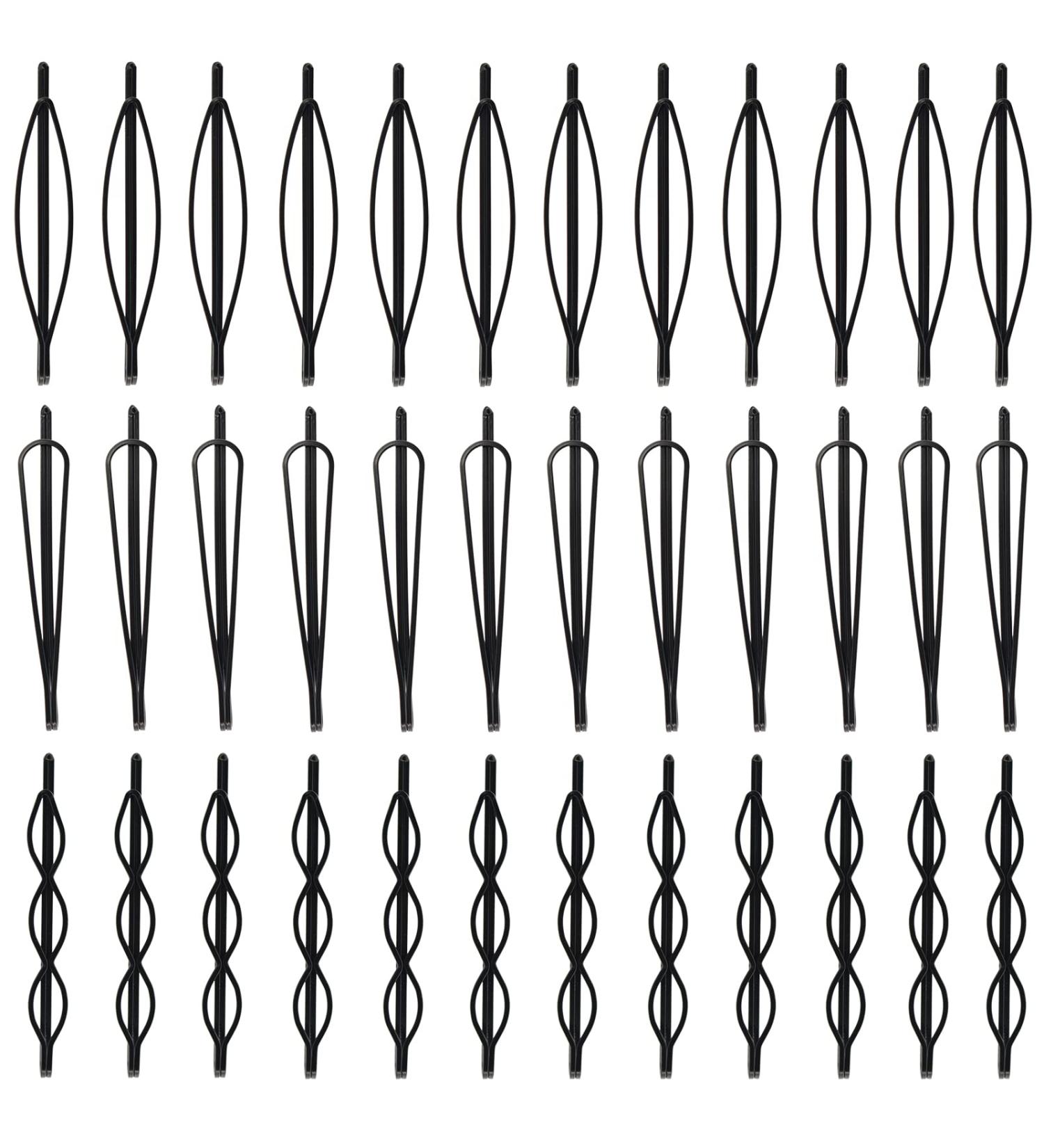 36-Piece Black Hair Barrettes & Bobby Pins Set for Women and Girls | Metal Hair Clips in Black - Buy Online on GoSupps.com