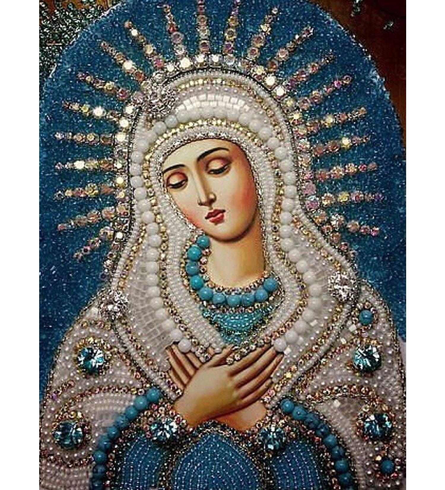 Mother Mary Diamond Painting Kit - DIY Rhinestone Cross Stitch Set for Embroidery - Buy Online on GoSupps.com