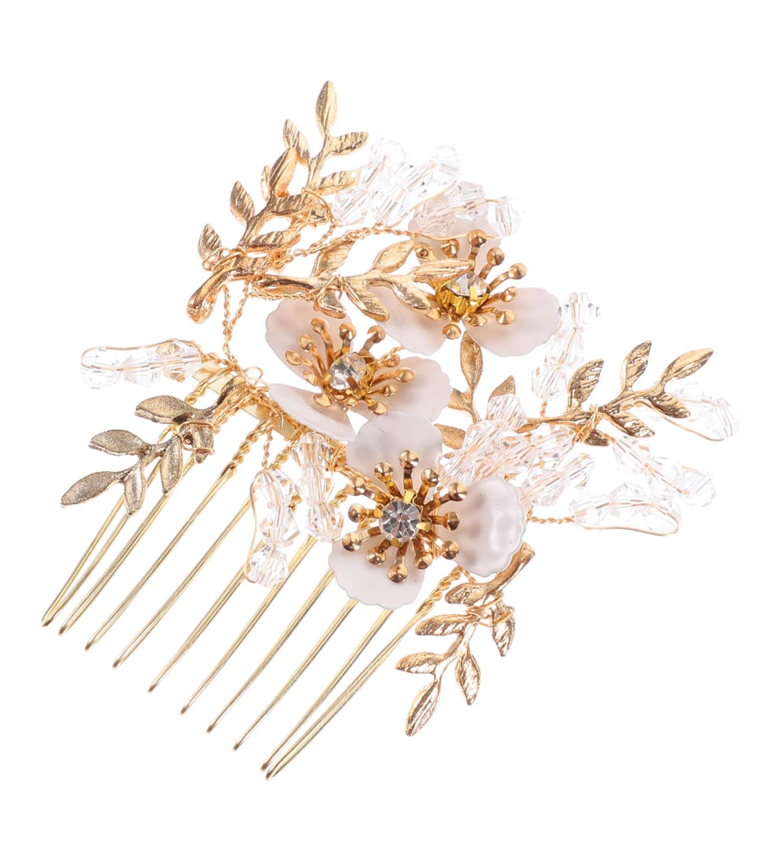 Didiseaon Sparkling Hair Comb Bridal Hair Accessories Wedding Hair Accessories Aesthetic Hair Accessories Hair Styling Accessories Wedding Hair Clip The Flowers Rhinestones Bride Hair Comb - Buy Online on GoSupps.com