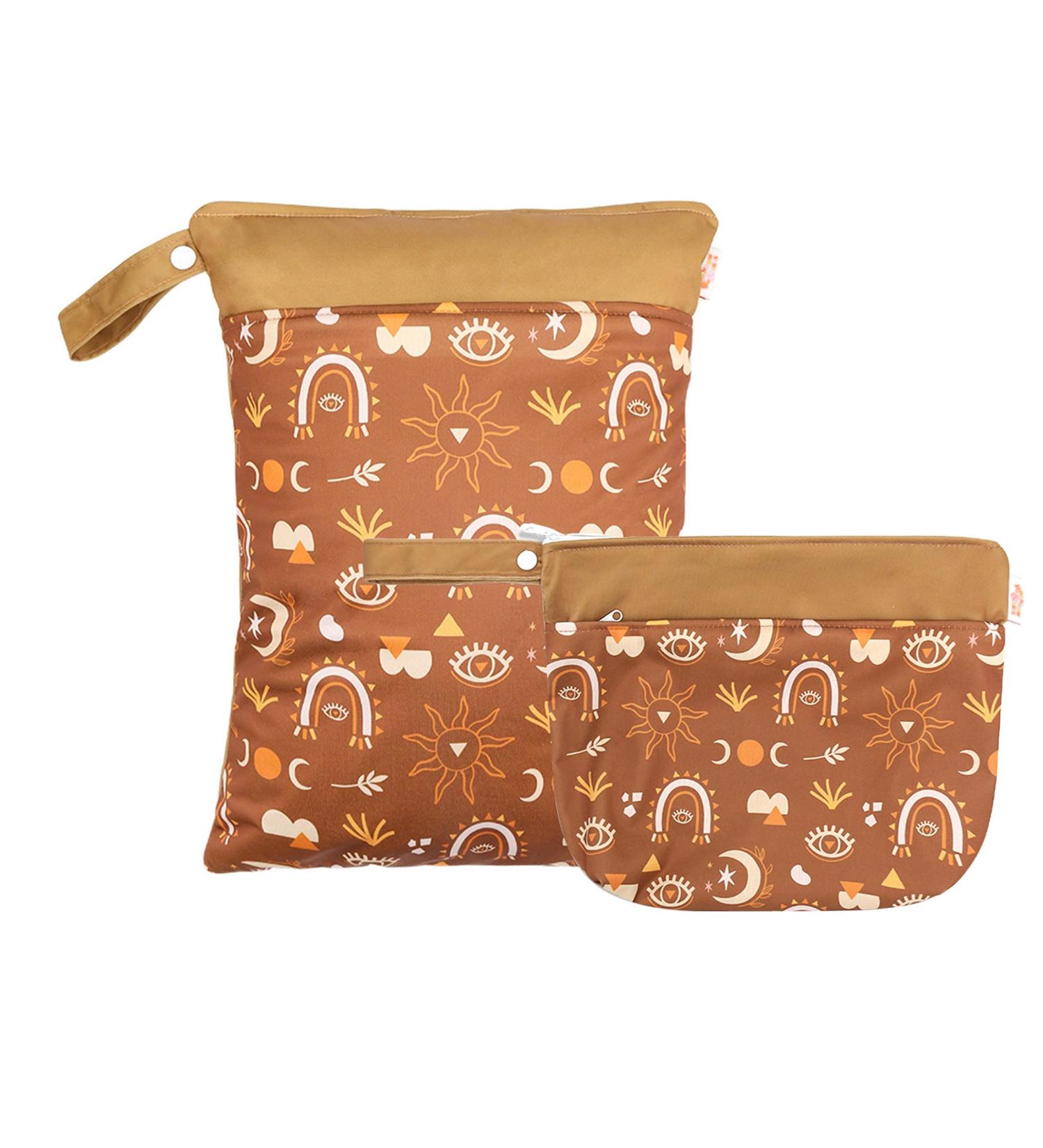 Seaur Waterproof Diaper Bag & Wet Bag Set - 2-Piece Zipper Bags for Baby Daycare Beach & Fitness - 20x28cm & 30x40cm - Buy Online on GoSupps.com