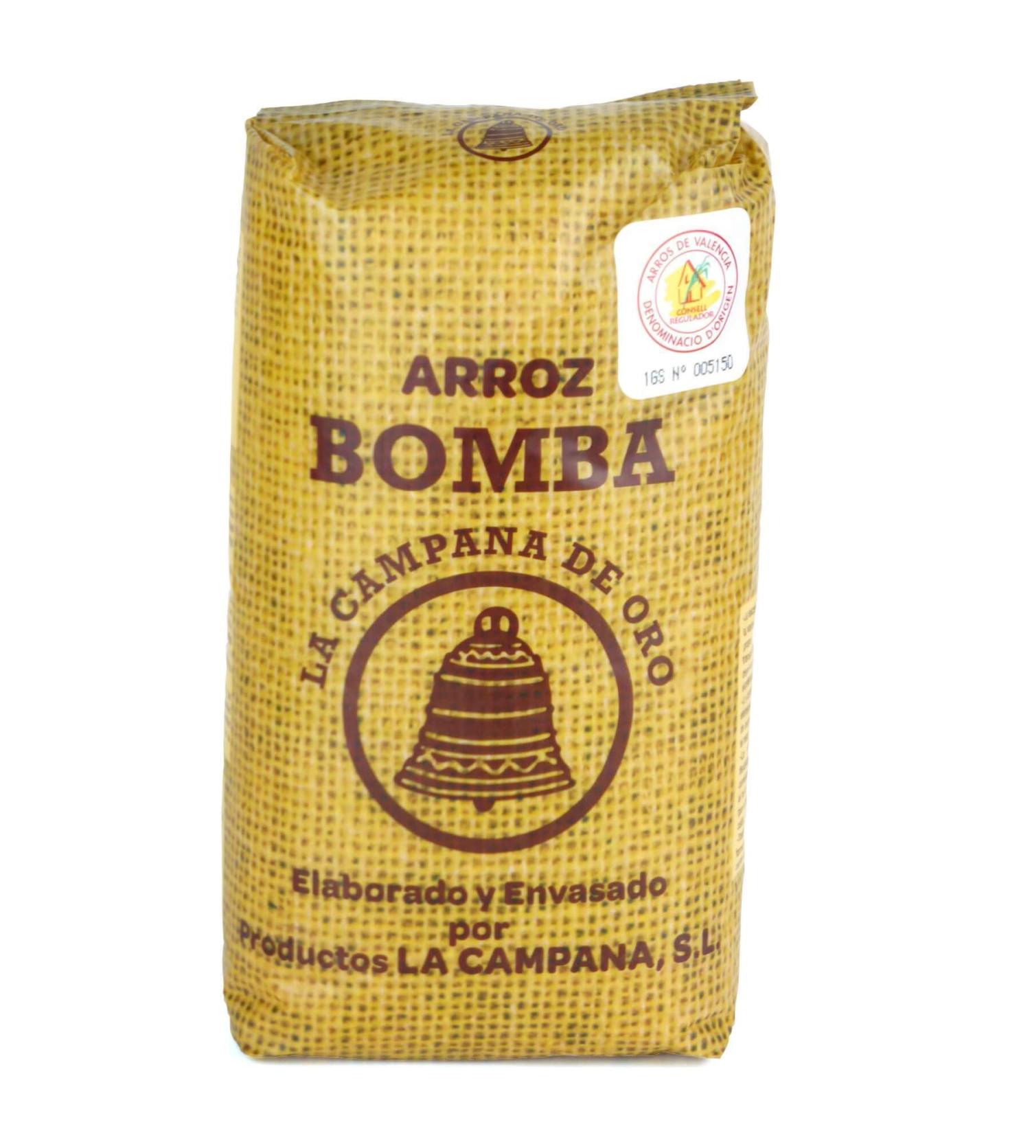 La Campana de Oro Bomba Paella Rice Valencia Denominacion Origen 1 kg Bag - Buy Online on GoSupps.com
