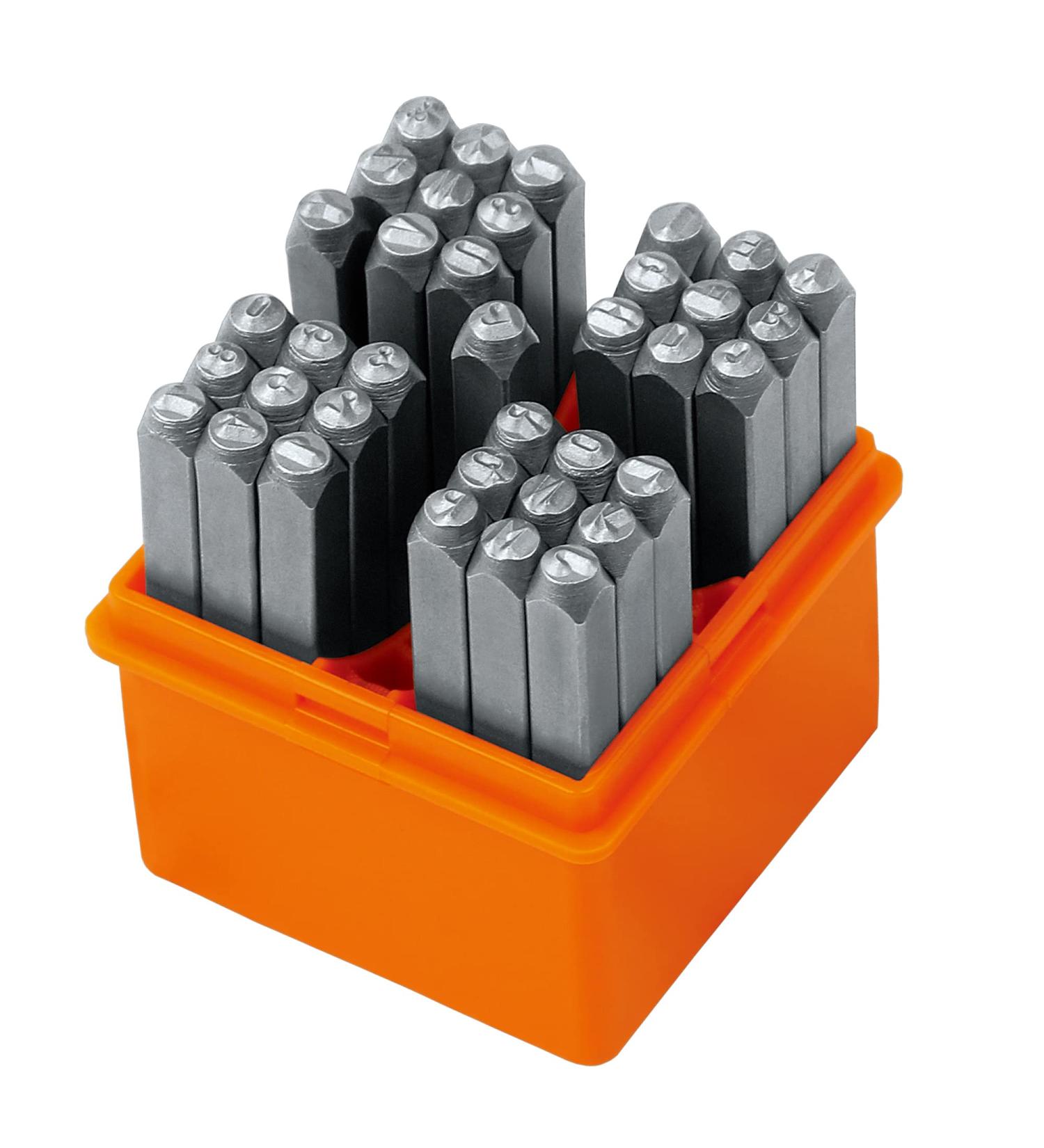 HORUSDY 37-Piece 1/8 Number & Letter Stamp Set - Metal Stamping Kit for Wood, Leather, Plastic - A-Z, 0-9 + Love Punch - Buy Online on GoSupps.com