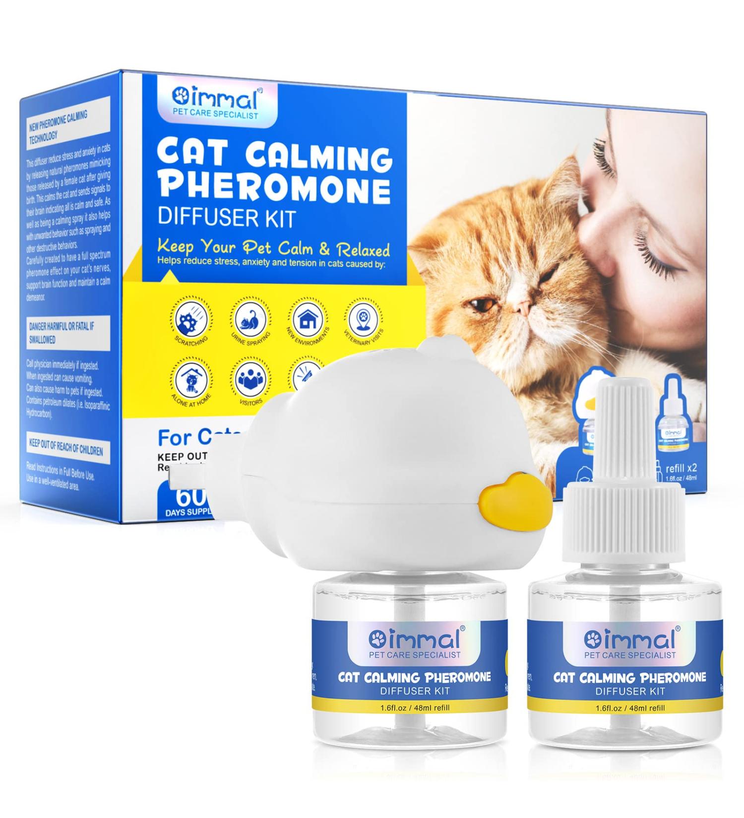 Cat Calming Pheromone Diffuser Refill Cat Calming Spray Urine Spraying Marking and Anxiety Anti Anxiety Relaxant 1 Diffuser +2 Refills Diffuser Kit - Buy Online on GoSupps.com