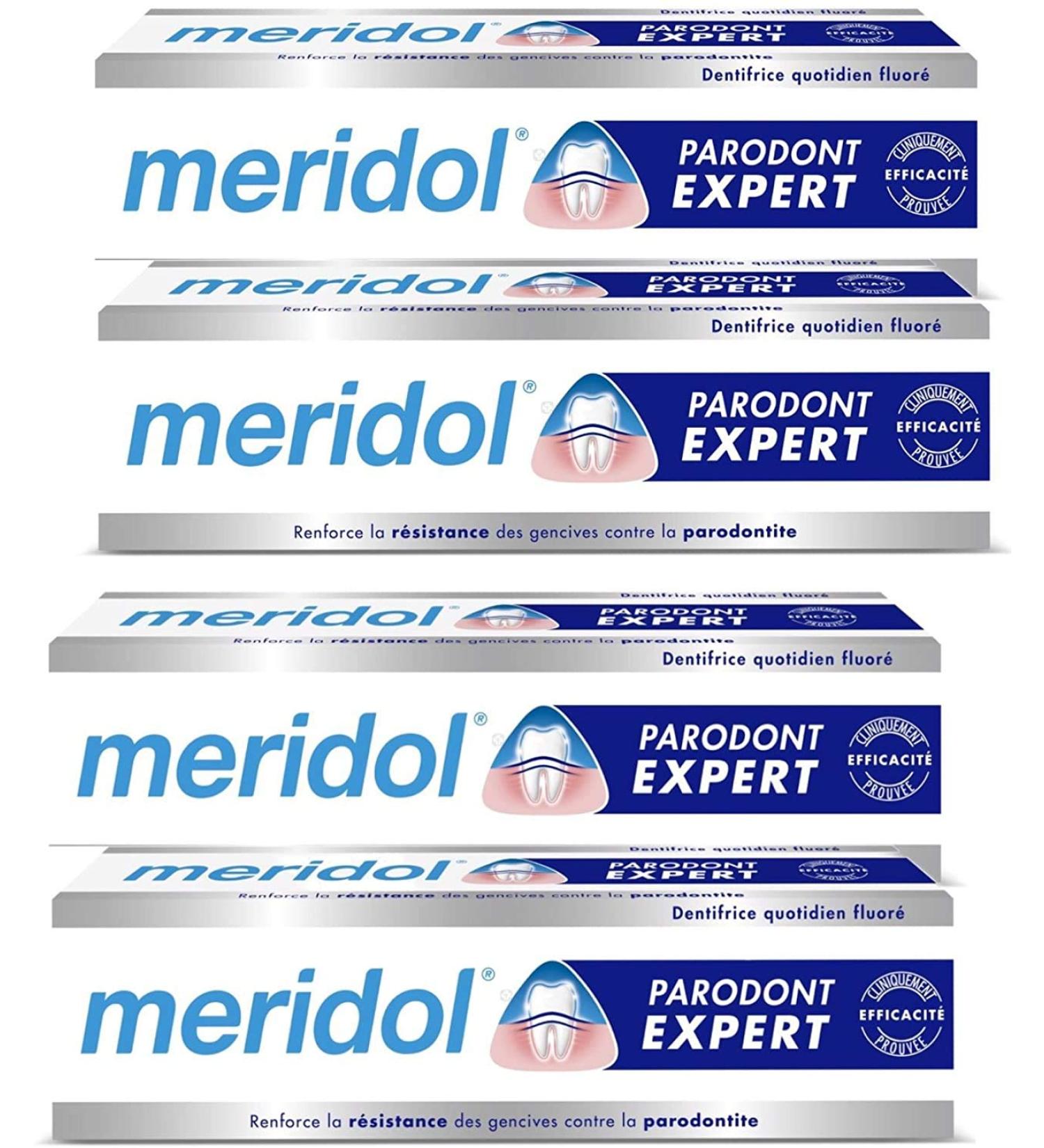 Meridol Parodont Expert Dentifrice - Lot de 4 x 75 ml - Renforce Gencives & Lutte Contre Parodontite - Livraison Internationale - Buy Online on GoSupps.com