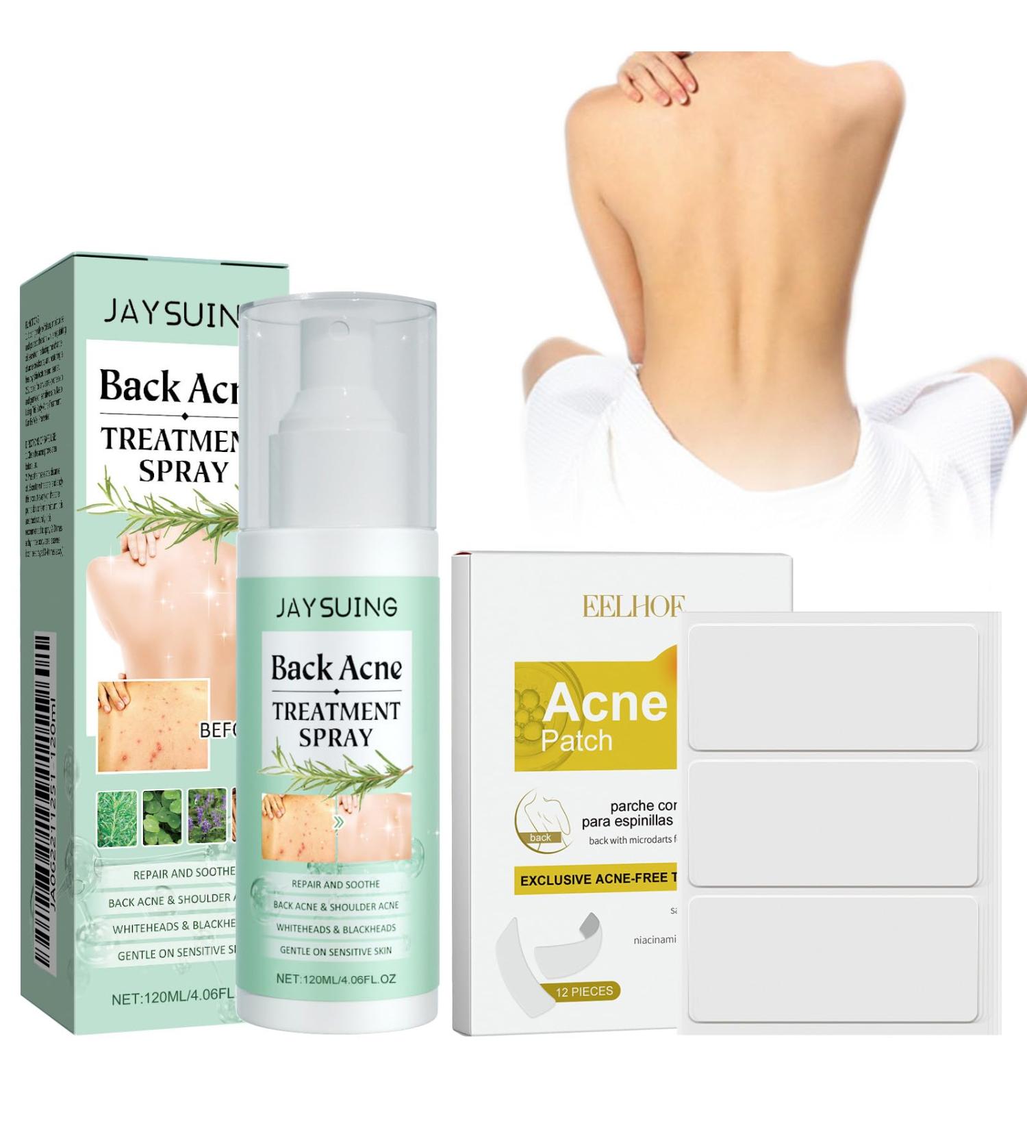 TaimeiMao Acne Back Spray Acne Complex Spray Back Acne Treatment Spray Hydrocolloid Acne Patches Pimple Patches for Back and Body Natural Mild for the Skin - Buy Online on GoSupps.com