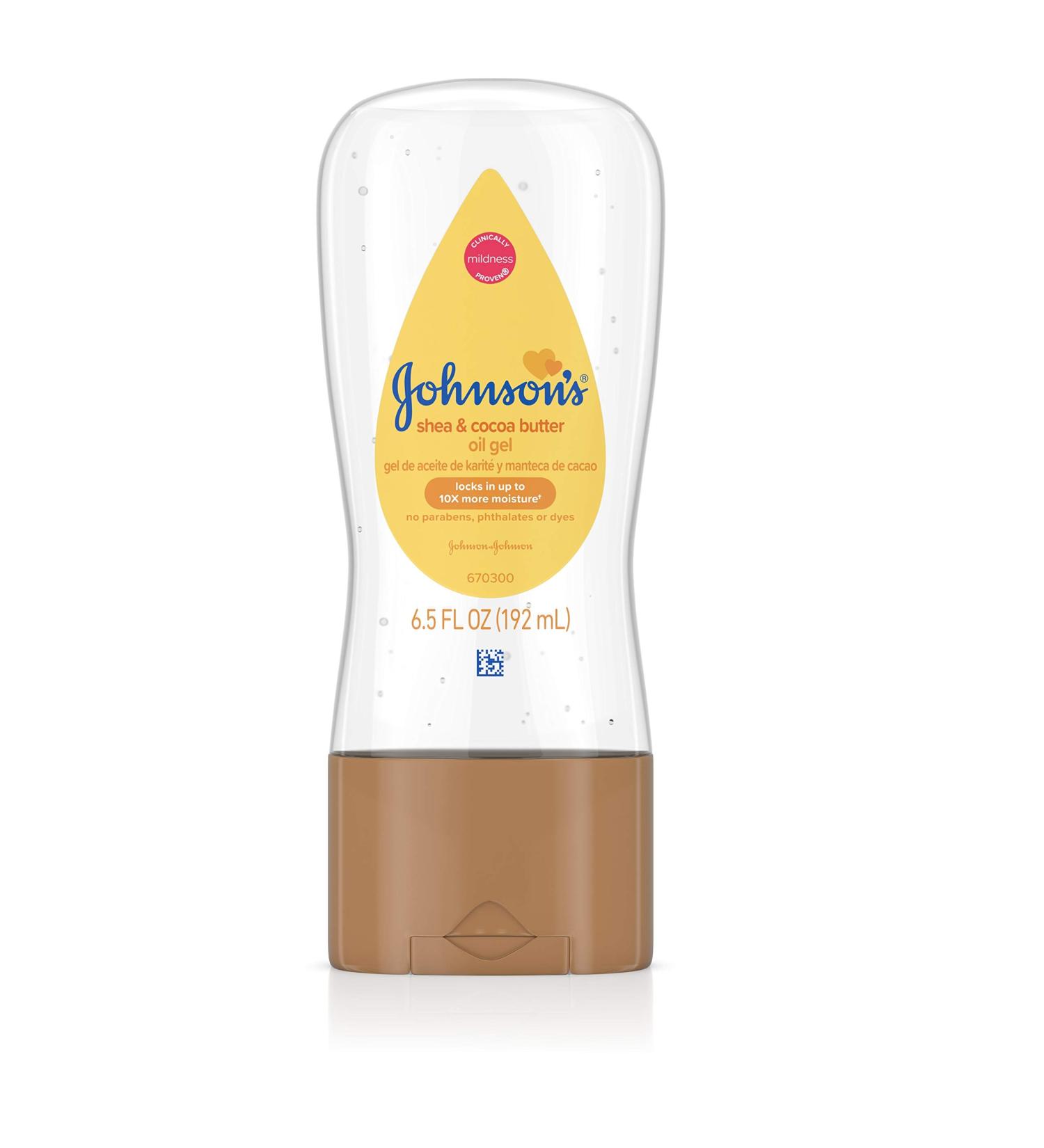 Johnson's Baby Oil Gel with Shea and Cocoa Butter - Ideal for Baby Massage - 6.5 fl. oz - Buy Online on GoSupps.com