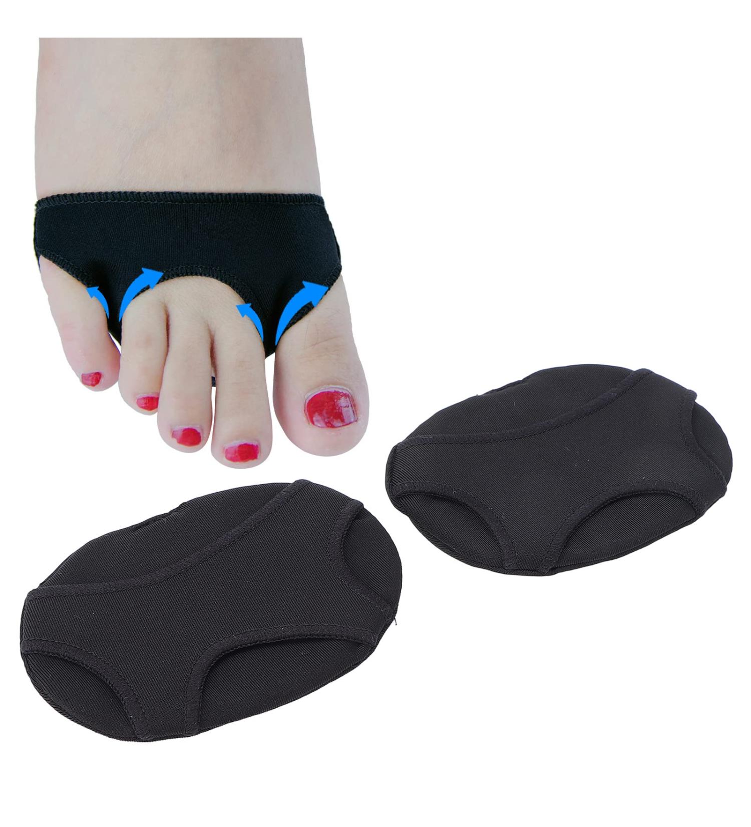 Elastic Forefoot Shoe Inserts - Split Toe Cushion Sleeves | Sweat-Absorbent Skin-Friendly Metatarsal Pads - Buy Online on GoSupps.com