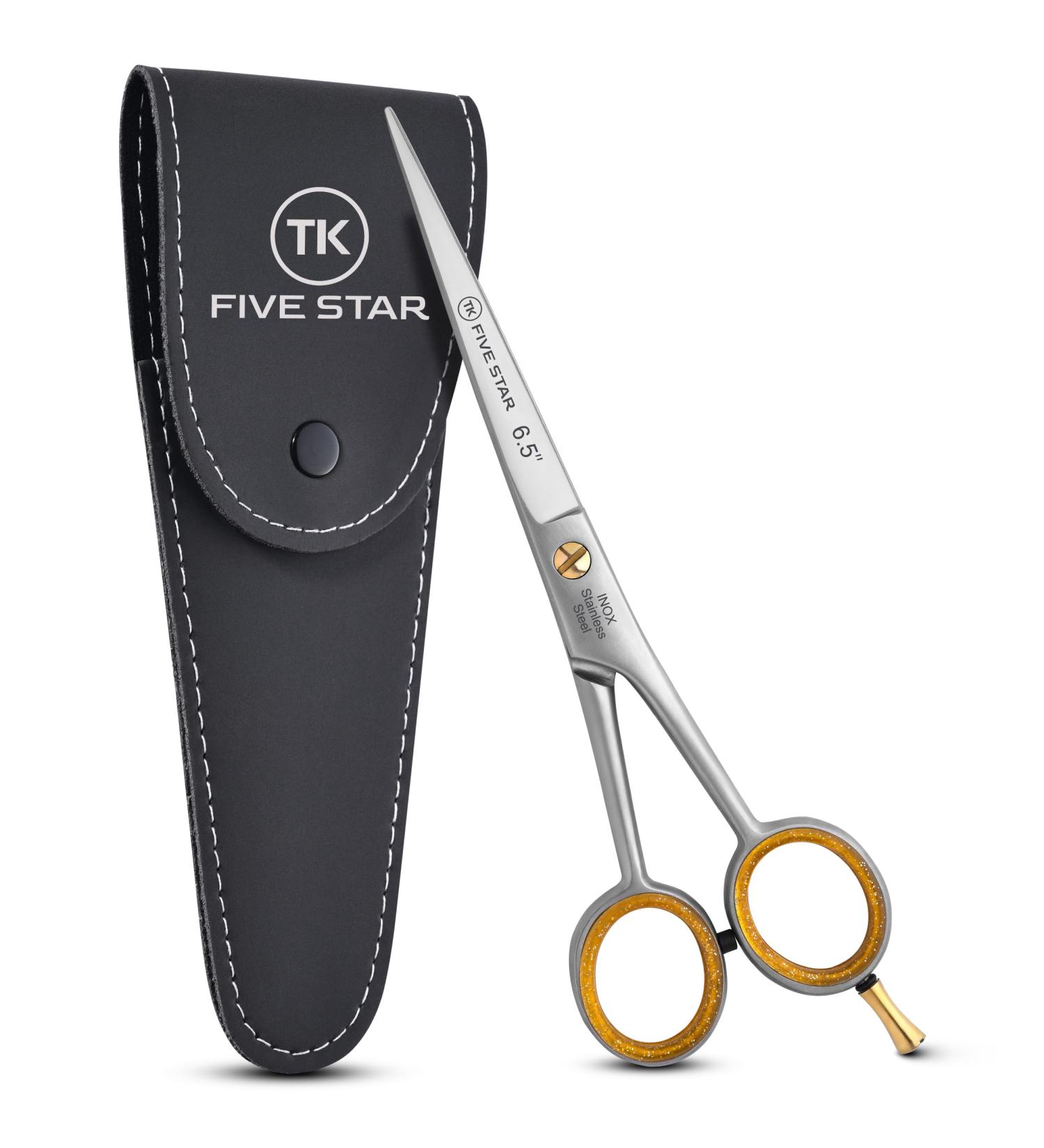 Five Star Solingen Professional 6.5 Hair Cutting Scissors - Extra Sharp Hair Shears for Men Women & Kids | Durable Rostfrei Micro-Vatting Design - Buy Online on GoSupps.com