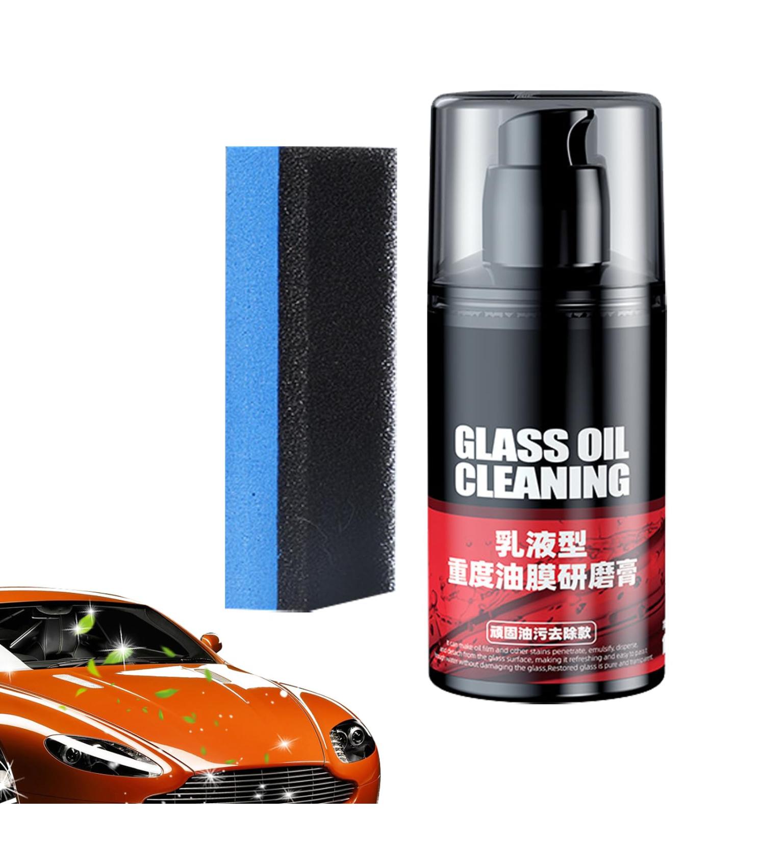 Glass Stripper Glass Film Removal Cream with Sponge 100g Water Spot Remover for Glass Surfaces Quickly and Easily Restore Glass Clarity for Streak- Shine Wynott - Buy Online on GoSupps.com