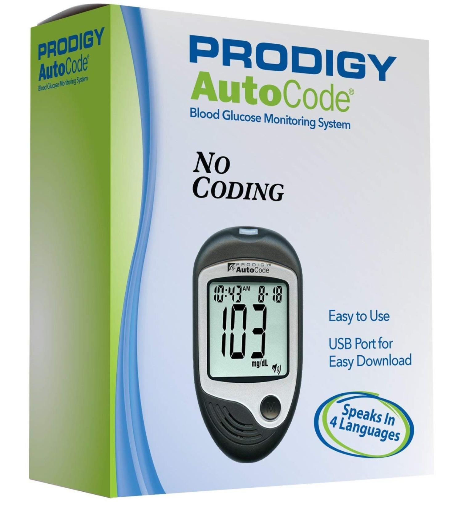 Prodigy Autocode Talking Blood Glucose Monitoring Meter - 38484051850 - Buy Online on GoSupps.com