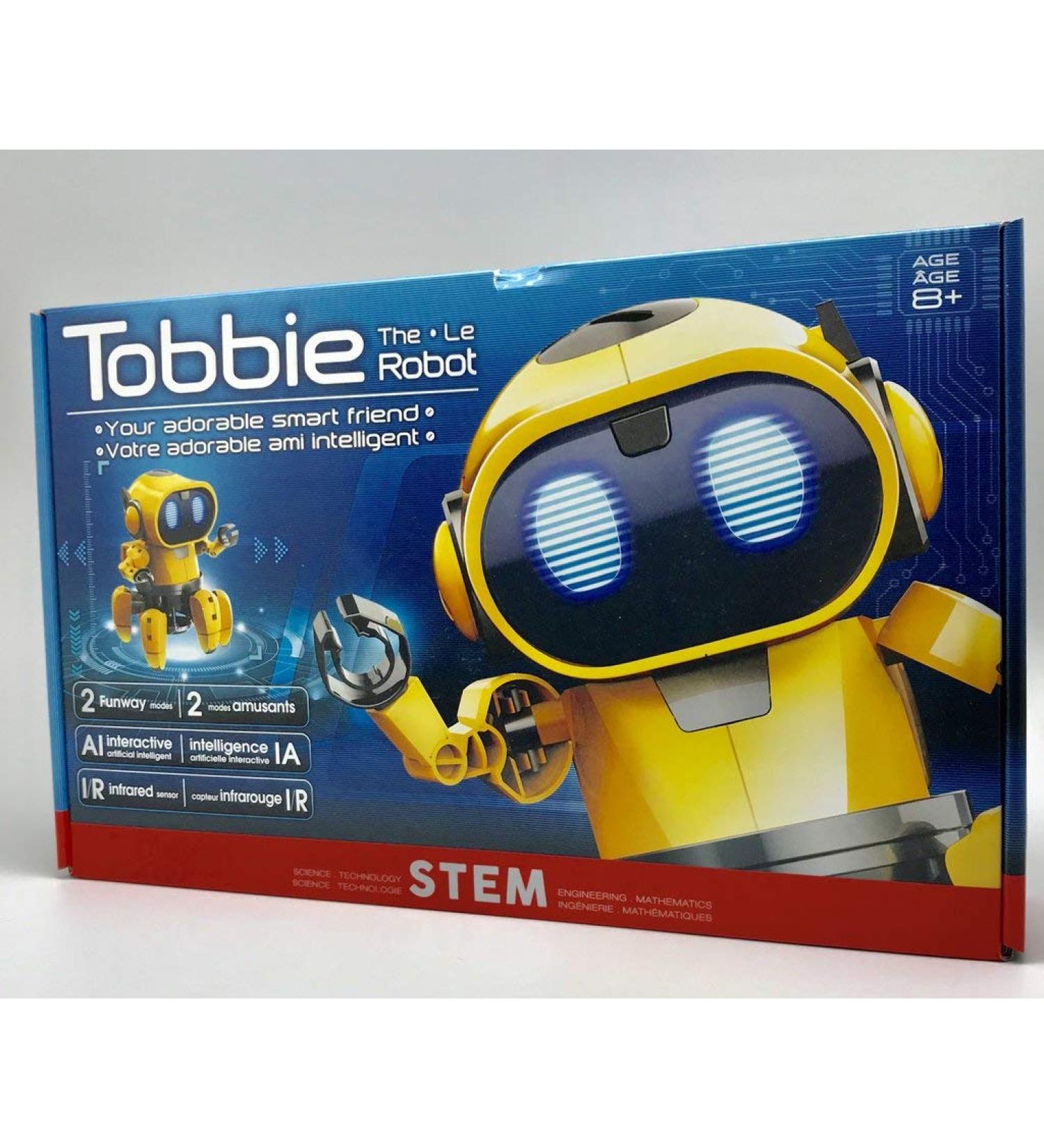 CIC21-893 Tobbie Interactive Robot | AI Capable | Infrared Sensor | Follow Me & Explore Play Modes | Develops Emotions | Gestures & Sound Effects - Buy Online on GoSupps.com