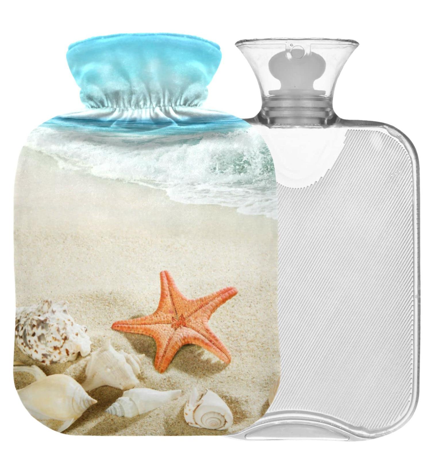 NAANLE Splashing Waves Seesters 2L Transparent Hot Water Bottle - Large for Bed Hand & Feet Warmer | Pain Relief & Heat Therapy - Buy Online on GoSupps.com