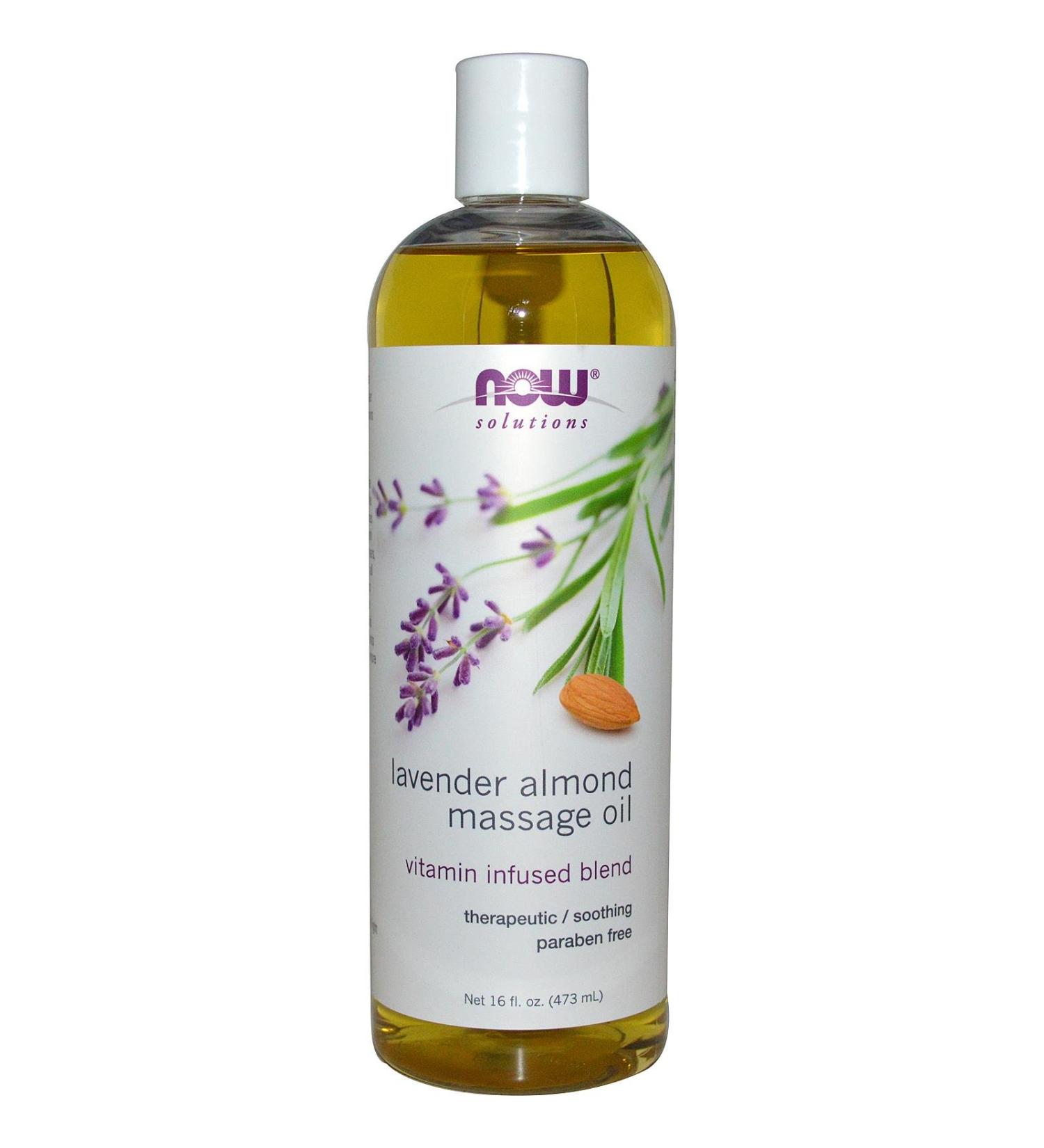 NOW Foods Now Solutions Massage Oil Lavender Almond - 16 fl oz