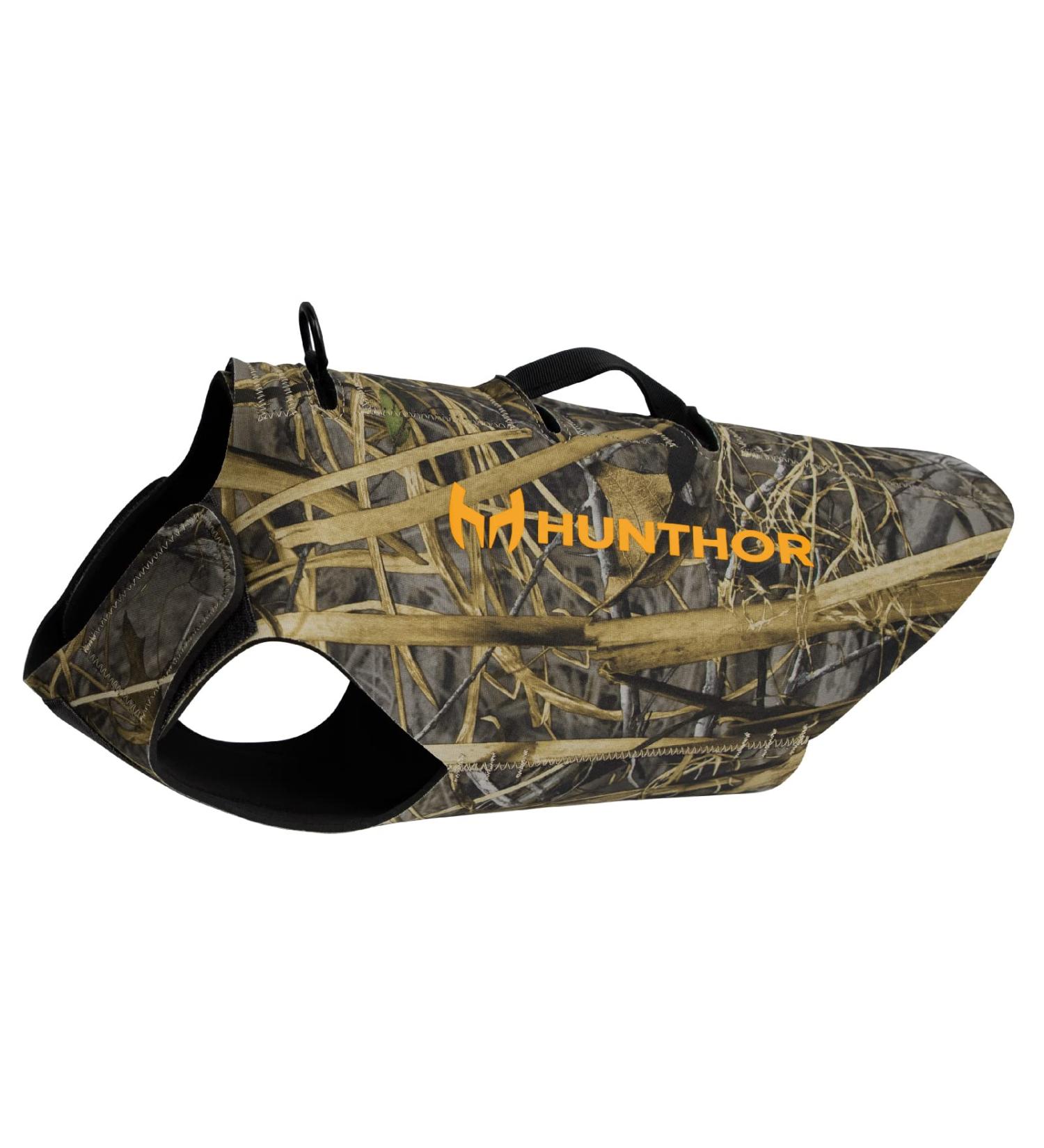 Hunthor 5mm Neoprene Dog Hunting Vest - Adjustable Waterfowl Duck Hunting Camo - X-Large - Buy Online on GoSupps.com