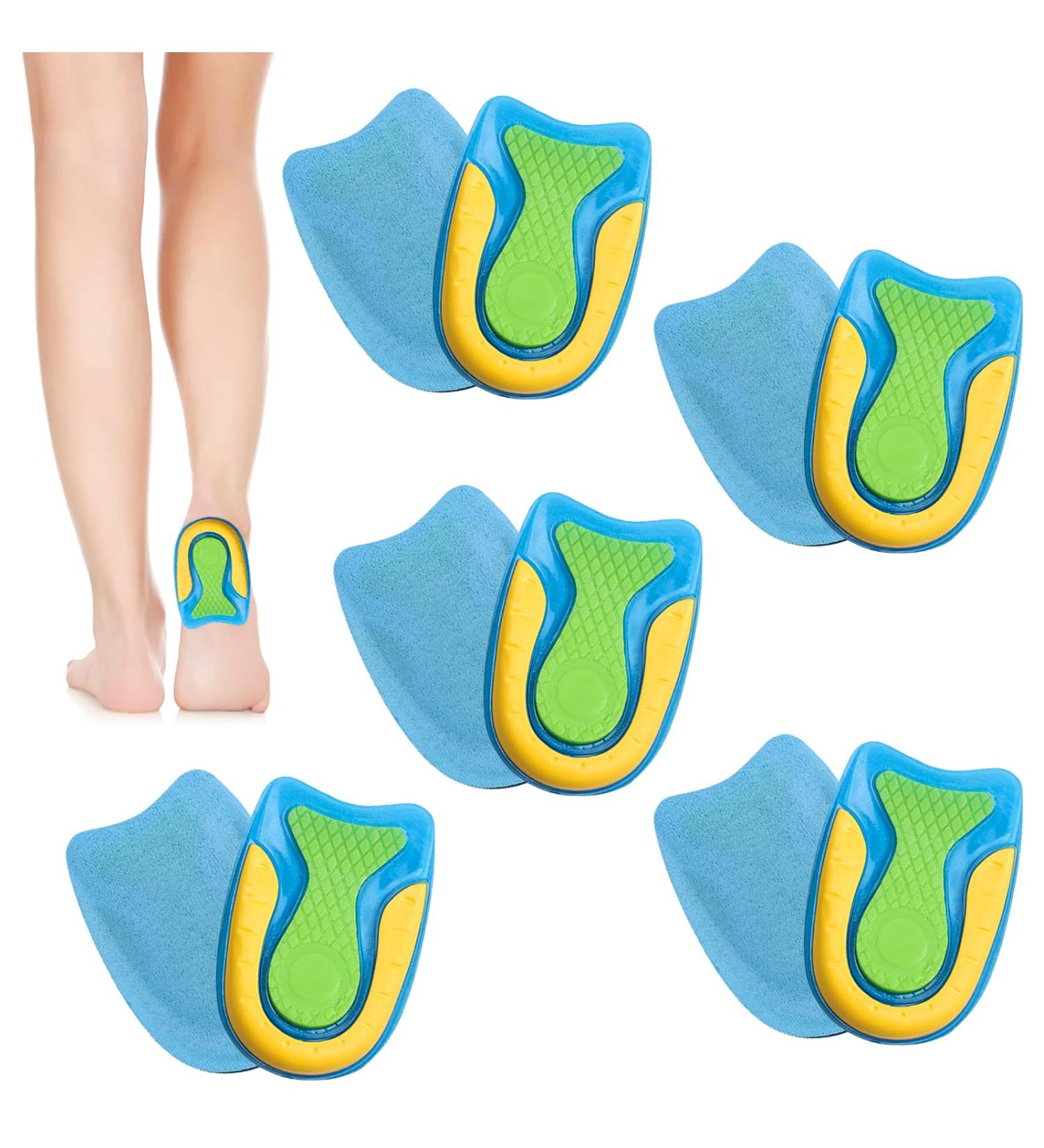 Orthopedic Heel Spur Inserts - 5 Pairs of Soft Gel Cushions for Plantar Fasciitis Relief - Comfortable Heel Pillows for Achilles Tendon Support - Buy Online on GoSupps.com