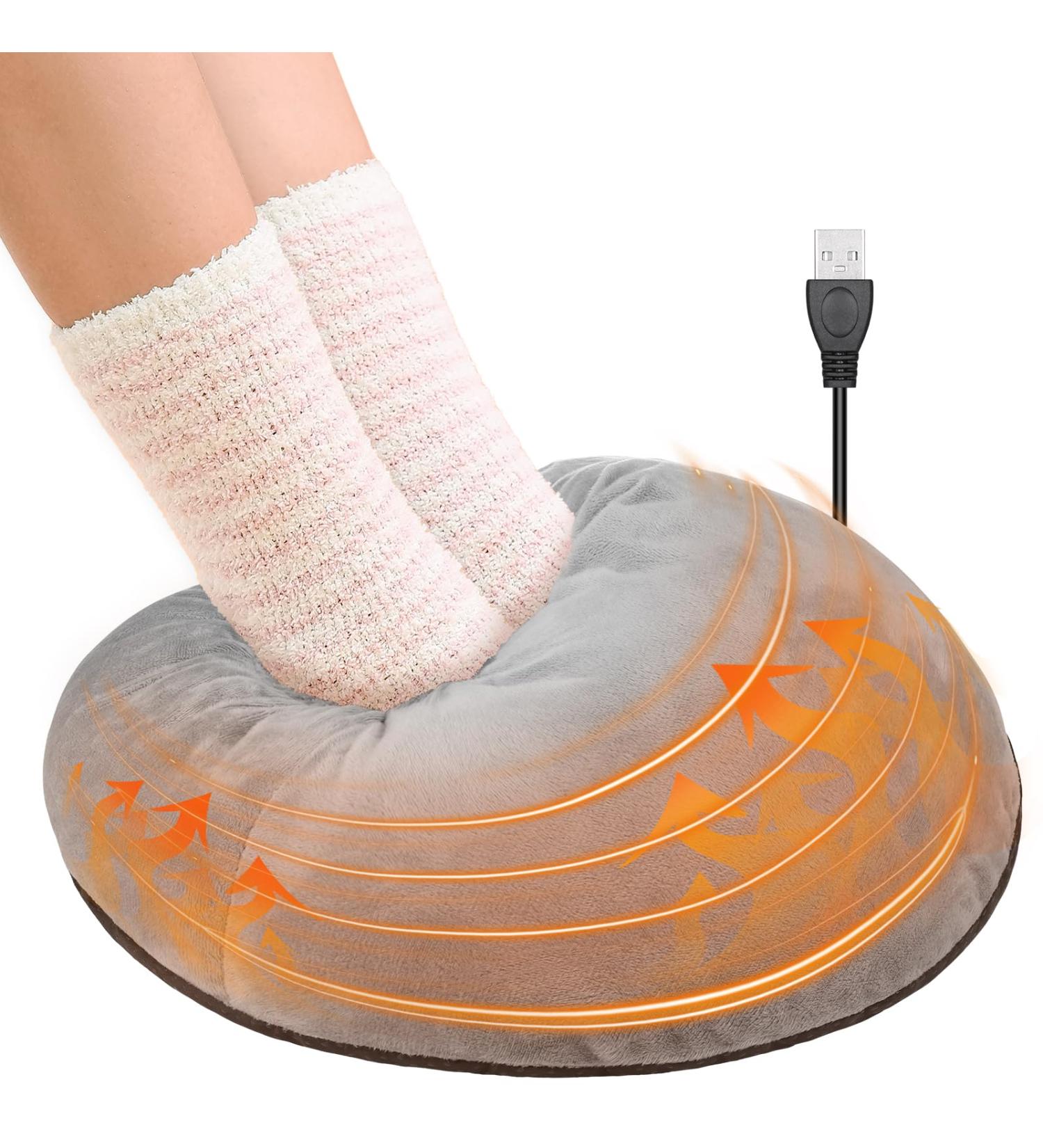 JIZZU Electric USB Foot Warmer | Heated Foot Heater for Home & Office | Winter Warmth Unisex (Gray) - Buy Online on GoSupps.com