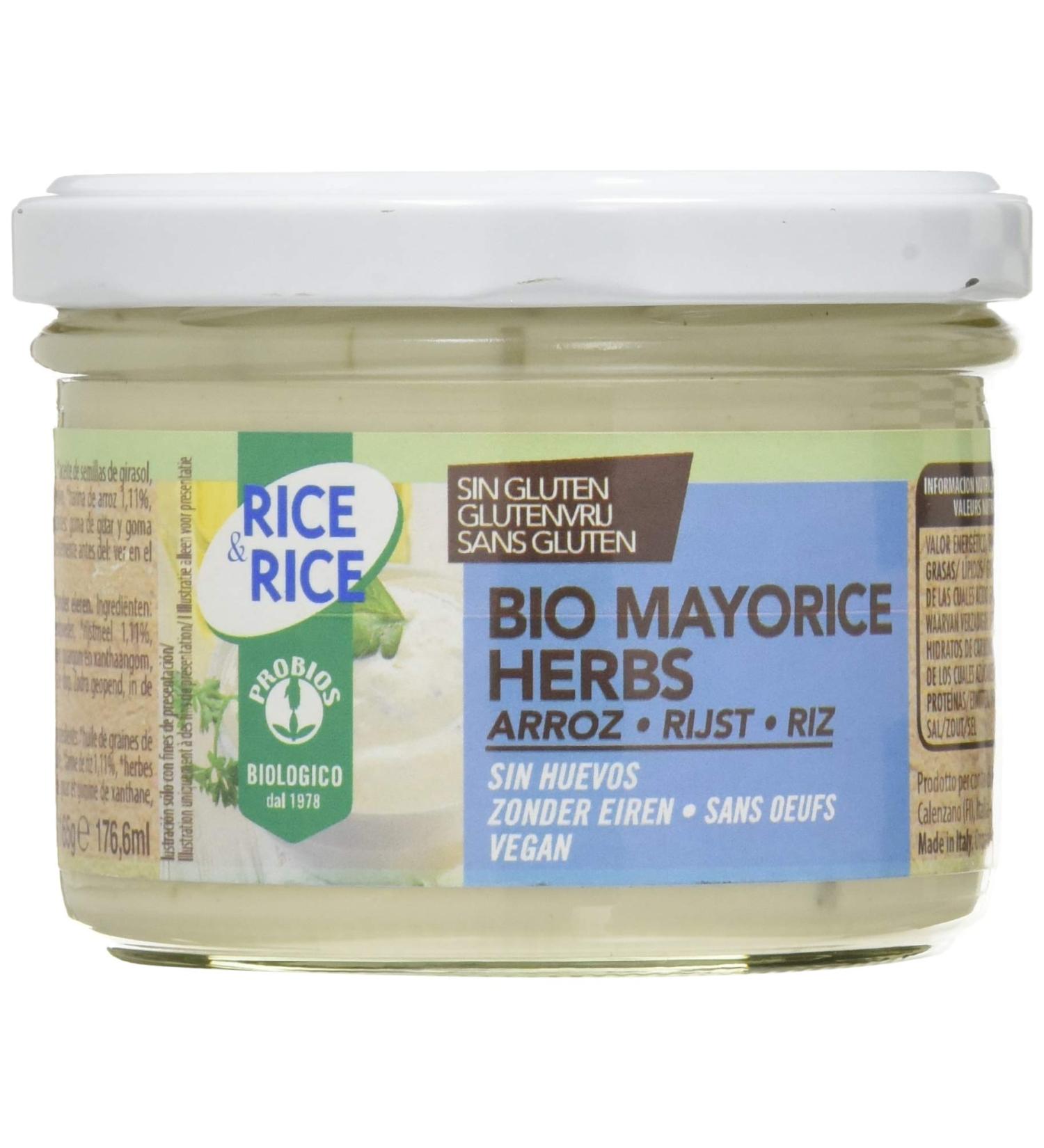 RICE&RICE Rice&Rice Mayorice Rice F. Herbs Organic 165g Gluten Free Sauce 500g