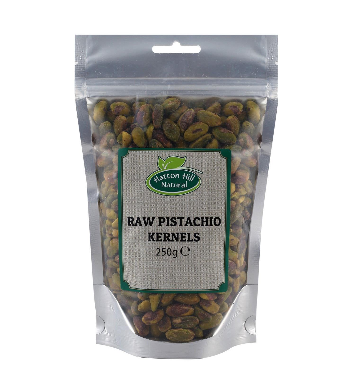 Raw Pistachio Nuts Kernels 250g Unsalted & Unroasted by Hatton Hill