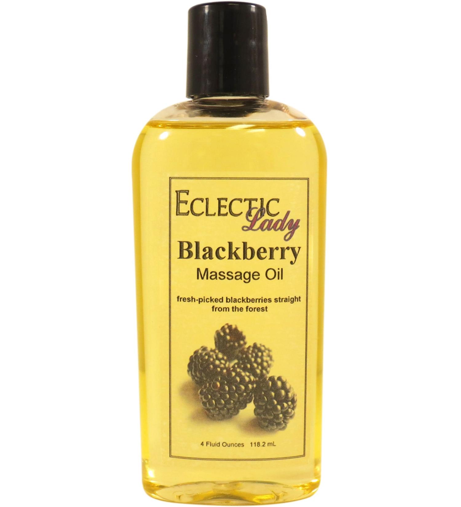 Blackberry Massage Oil 4 oz With Sweet Almond Oil and Jojoba Oil Preservative Free Perfect for Aromatherapy and Relaxation 4 Ounce - Buy Online on GoSupps.com