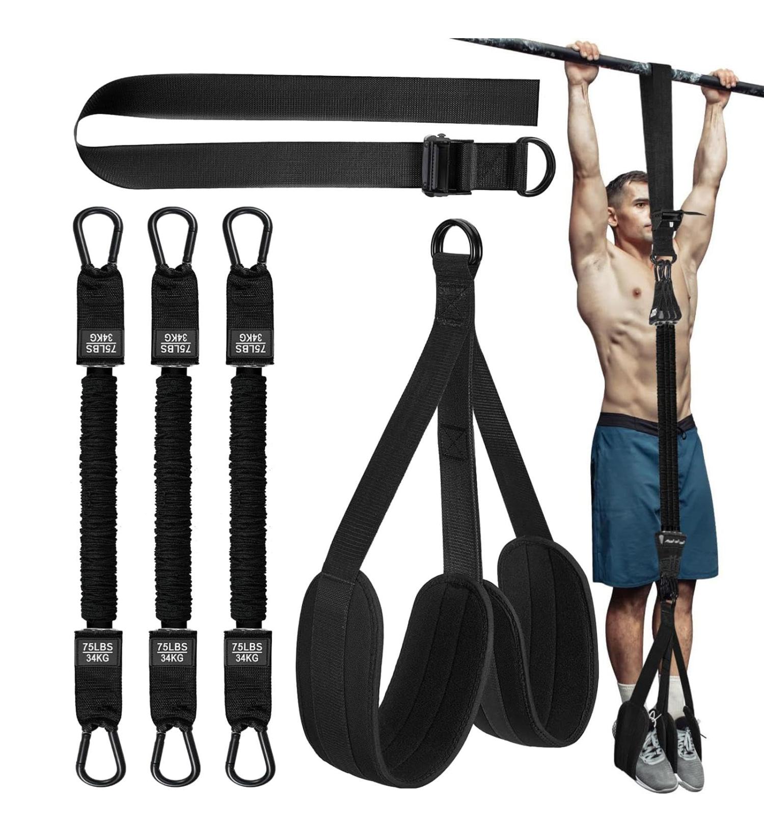Pull up Assistance Bands | Multifunctional 210 Pounds Assistance Bands | High Intensity Strength Training Tool Workout Equipment for Home Gym Black - Buy Online on GoSupps.com