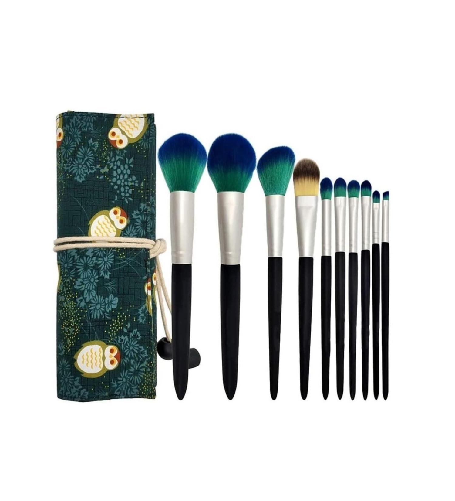 OXOAMP Makeup Brush 10 Pieces Makeup Brush Set Super Soft Beginner Makeup Tools for Loose Powder Blush Eye Shadow Set Foundation Brushes - Buy Online on GoSupps.com