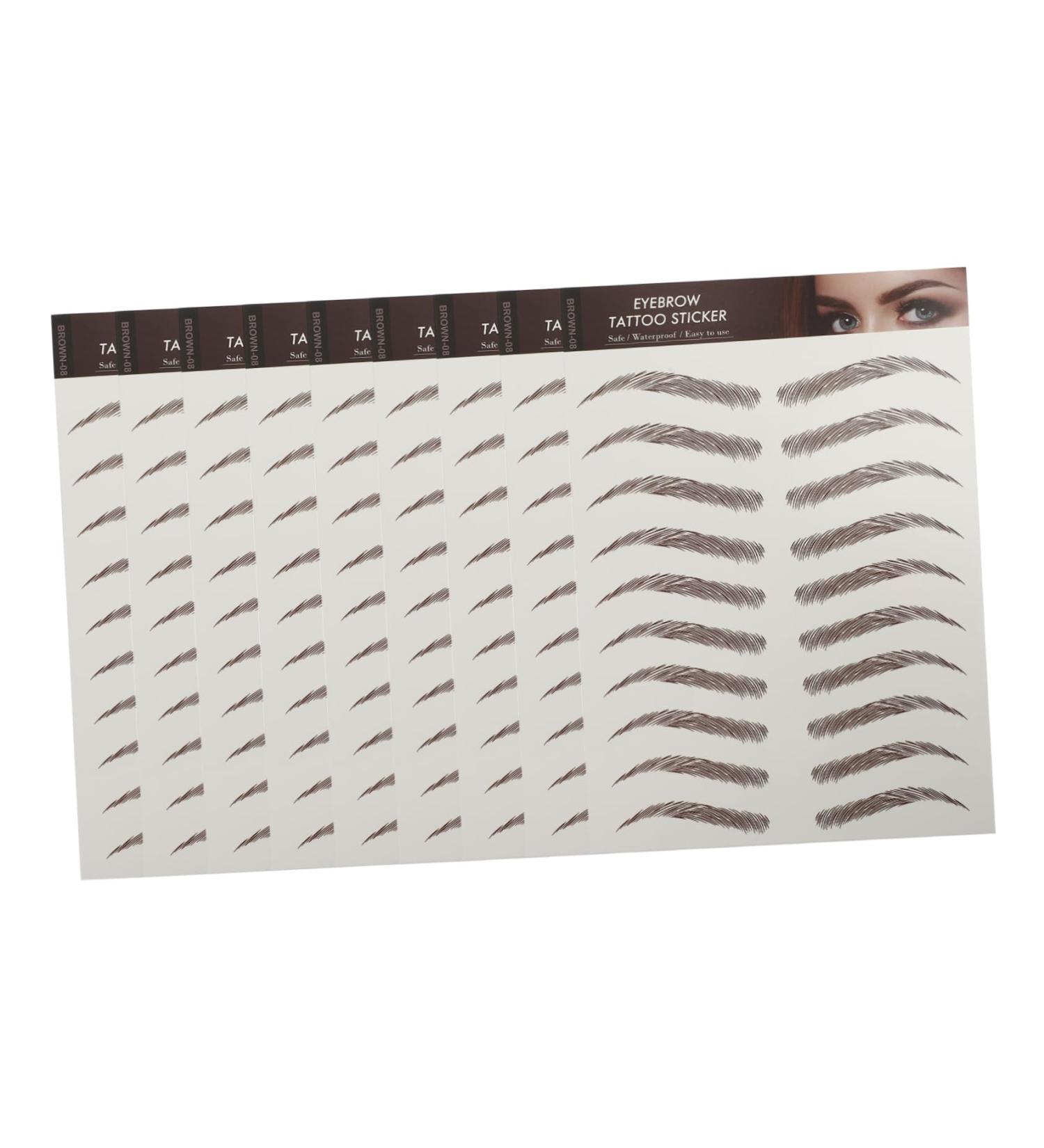 PLAFOPE 9 sheets Tattoos Hairlike Eyebrow Sticker Transfer Eyebrows Shaping Stickers Imitation Transfers - Buy Online on GoSupps.com