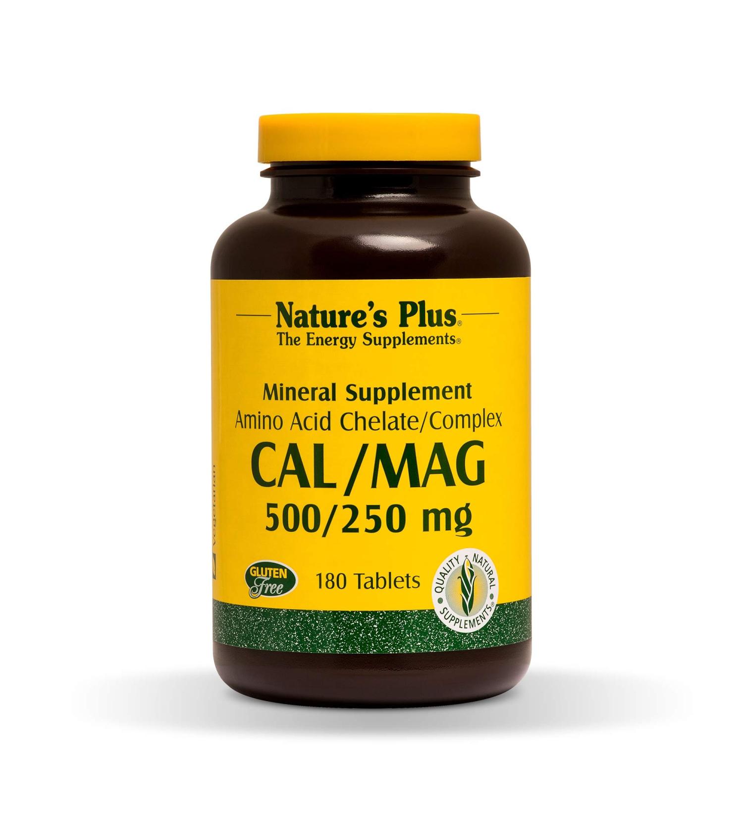 Nature's Plus CalMag 500250 mg - 180 Tablets for Bone Health & Wellness - Buy Online on GoSupps.com
