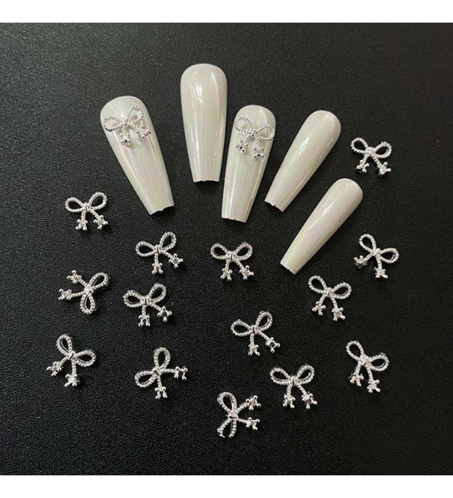 20 Pieces Rhinestone Nail Art Charms - Cross & Bear Butterfly Nail Decorations for DIY Craft | International Shipping - Buy Online on GoSupps.com