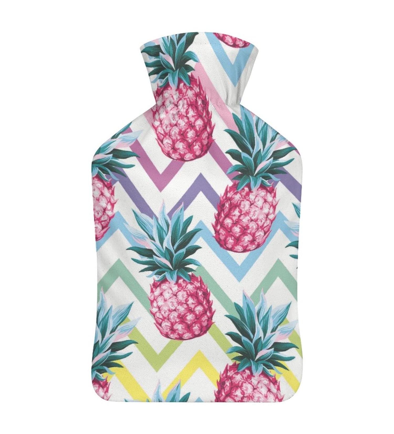 Buy Pineapple Pattern Hot Water Bottle Rubber Hot Water Bag for Pain Relief Cramps & Foot Warmer Ideal Hot and Cold Therapy - Buy Online on GoSupps.com