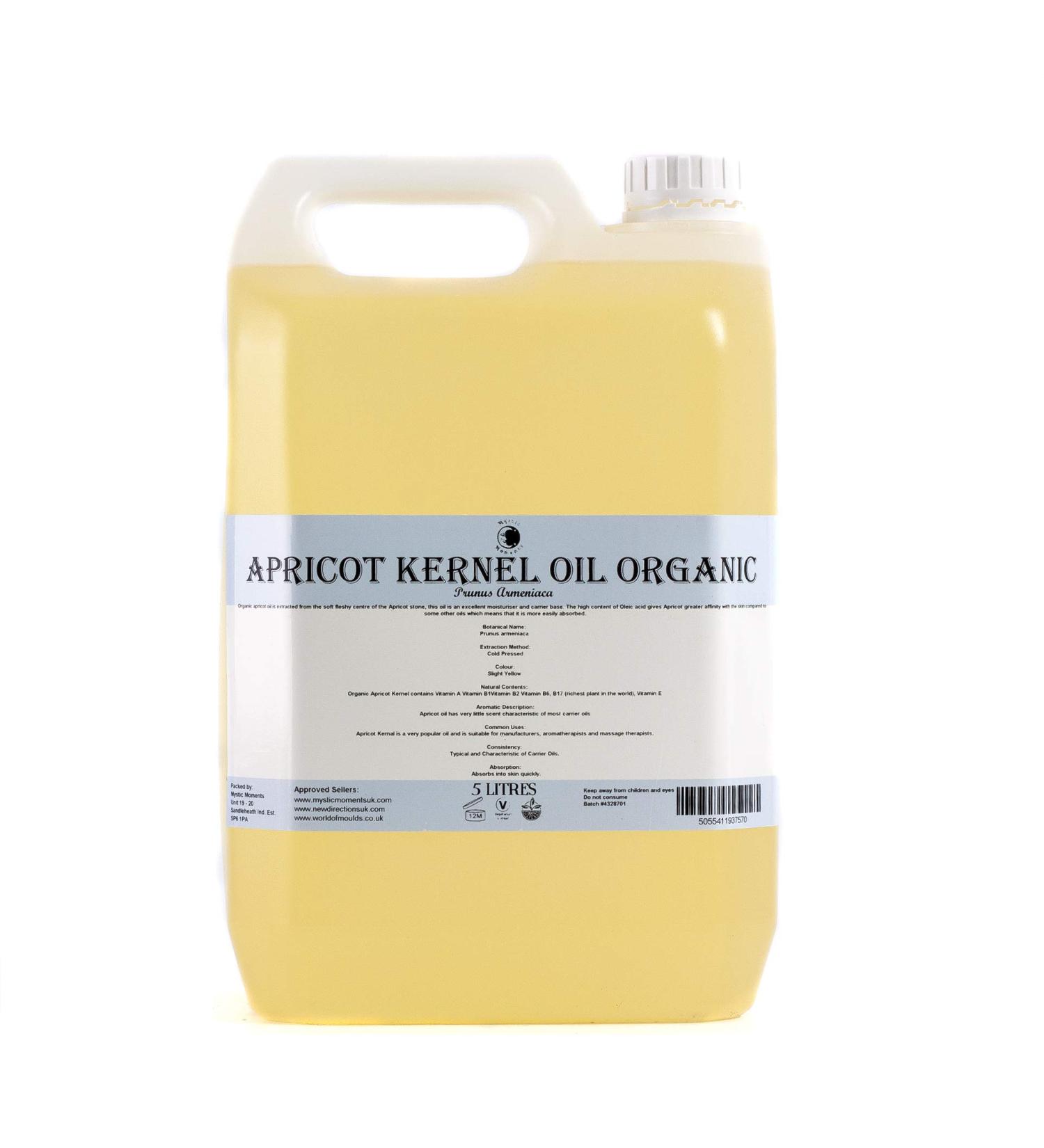 Buy Mystic Moments Bio Apricot Kernel Oil - Pure Natural Oil for Hair Face Nails Aromatherapy & Massage | Vegan & GMO-Free - Buy Online on GoSupps.com