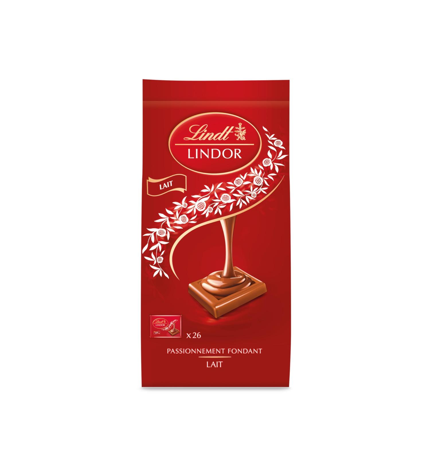 Lindt - Bag of LINDOR Individual Squares - Milk Chocolate 188 g - Buy Online on GoSupps.com