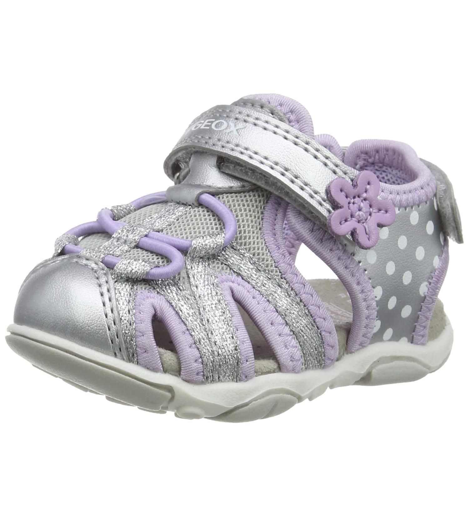 Geox Agasim Girl B Baby Sandal Walking Shoes - Silver Lilac (Size 5 UK Child) - Buy Online on GoSupps.com