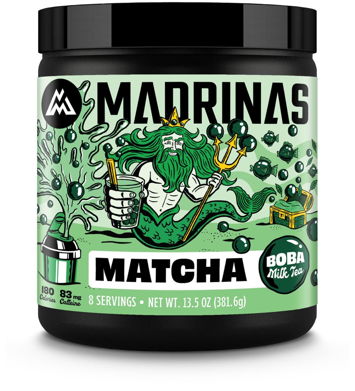 Madrinas Matcha Boba Milk Tea - 13.5oz (8 Servings) | Premium International Shipping - Buy Online on GoSupps.com
