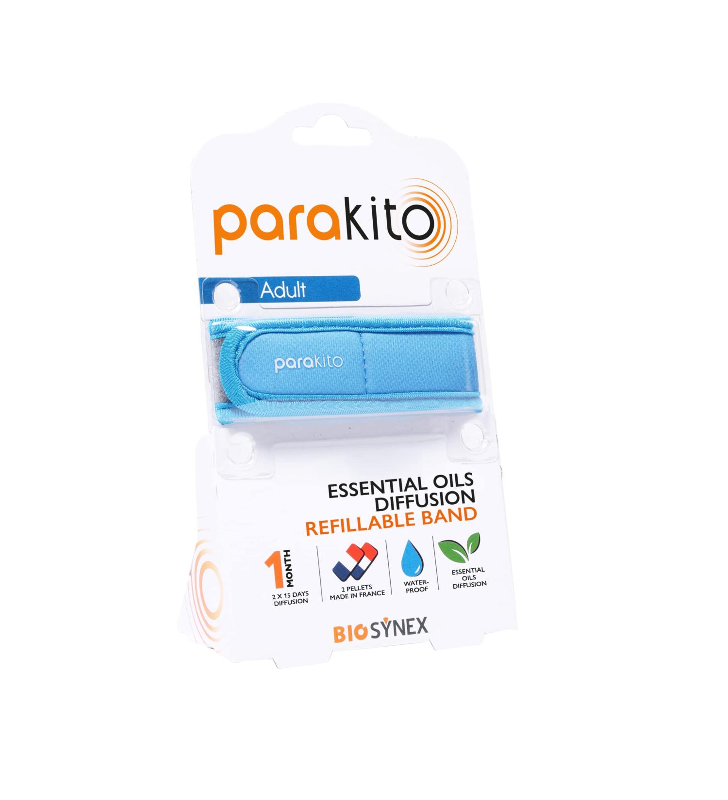 PARA'KITO Essential Oil Diffusion Mosquito Wristband (Blue)