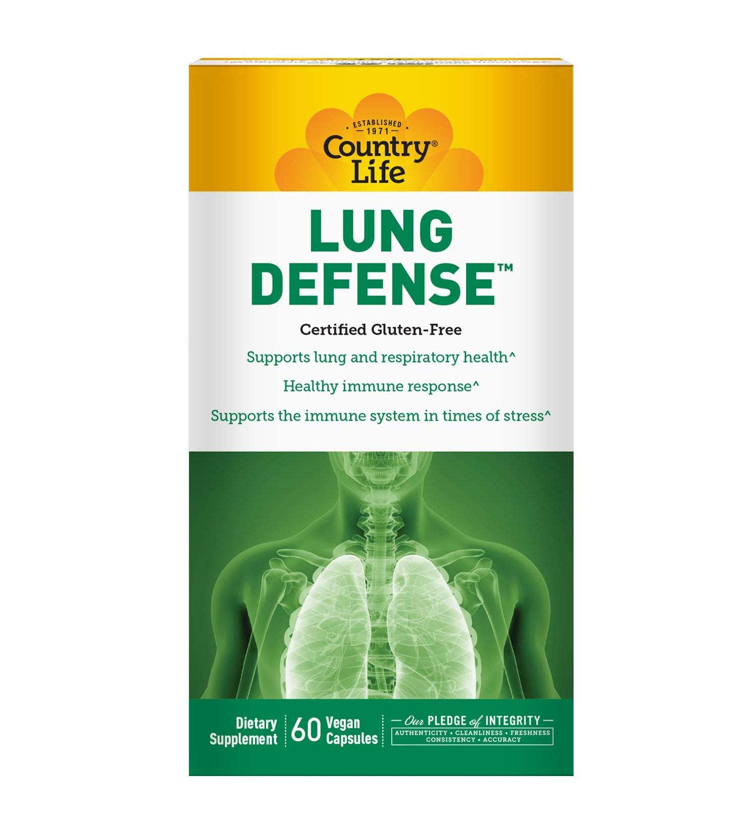 Country Life Lung Defense - 60 Vegan Capsules for Respiratory Health - Buy Online on GoSupps.com