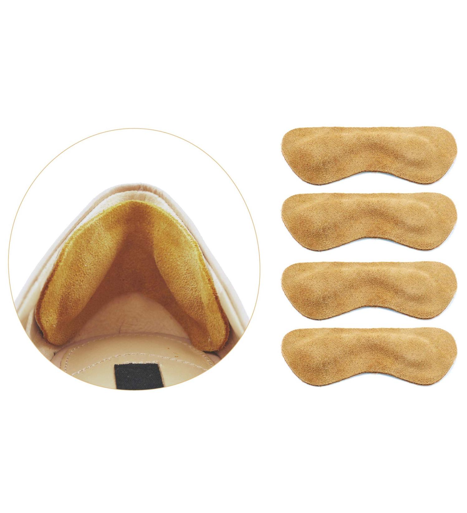 Premium Leather Heel Grips Cushions Inserts - Khaki 3 Pairs (0.35 inch) for Improved Shoe Fit and Comfort - Buy Online on GoSupps.com